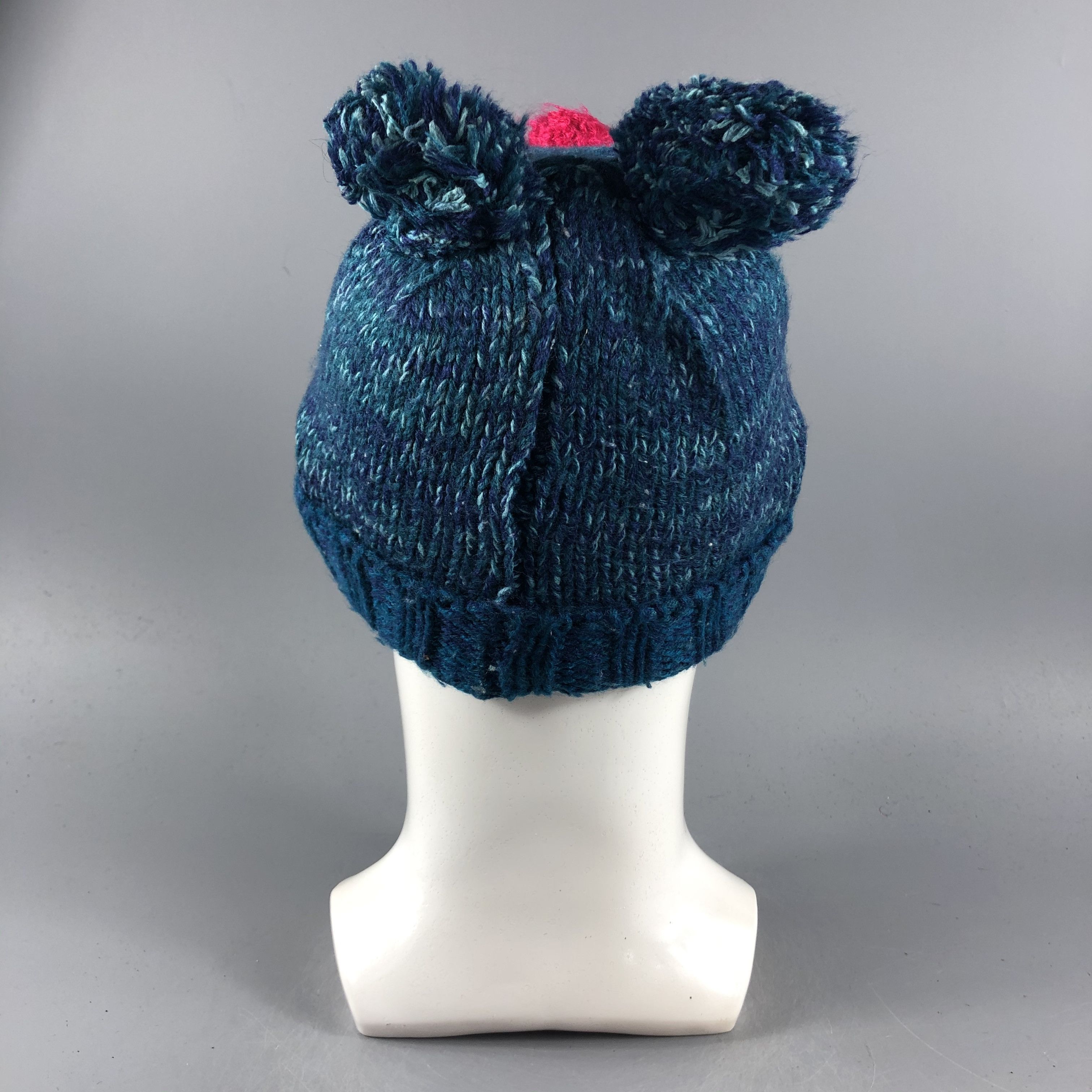 Other × Vintage Animal Face Knit Beanie Snow Hat Snow Cap -D168 Size ONE SIZE - 3 Thumbnail