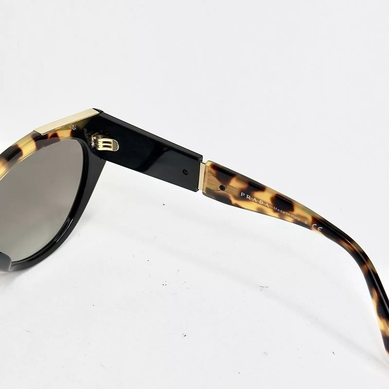 Prada PRADA SYMBOLE Black Havana Gold Triangle PR03WSF 03W 03WS Size ONE SIZE - 7 Thumbnail