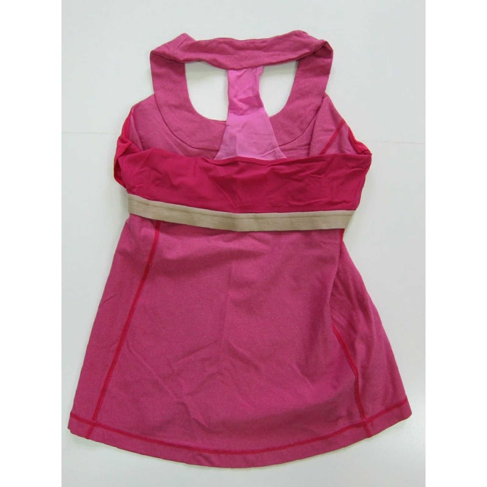 Lululemon Lululemon Pink T-Back Stretch Sports Bra Active Yoga Run Workout Top Women S-M Size S / US 4 / IT 40 - 7 Thumbnail