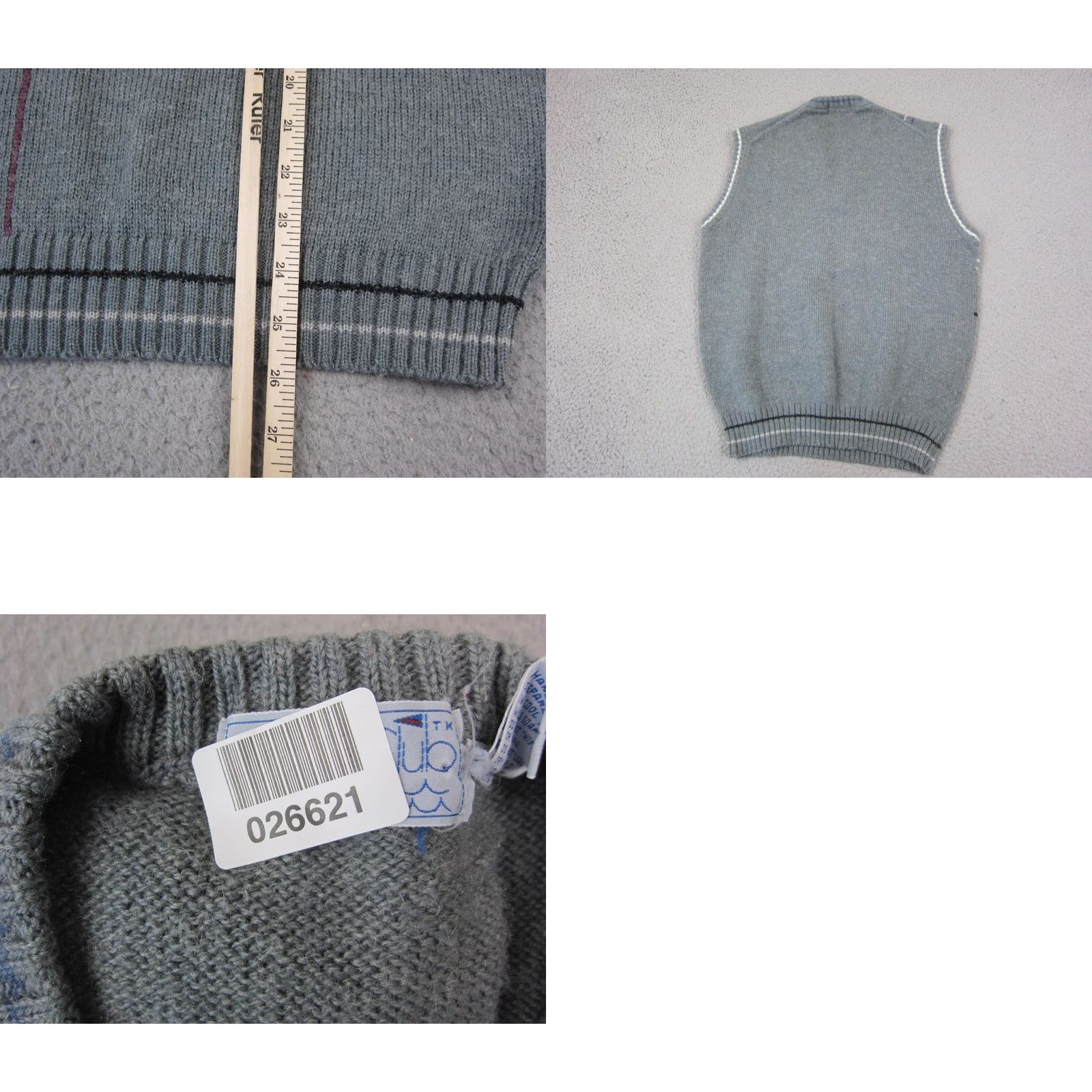 Vintage VINTAGE Shore Club Vest Sweater Mens L Gray Wool Blend V-Neck Knit 80s Size US L / EU 52-54 / 3 - 8 Thumbnail