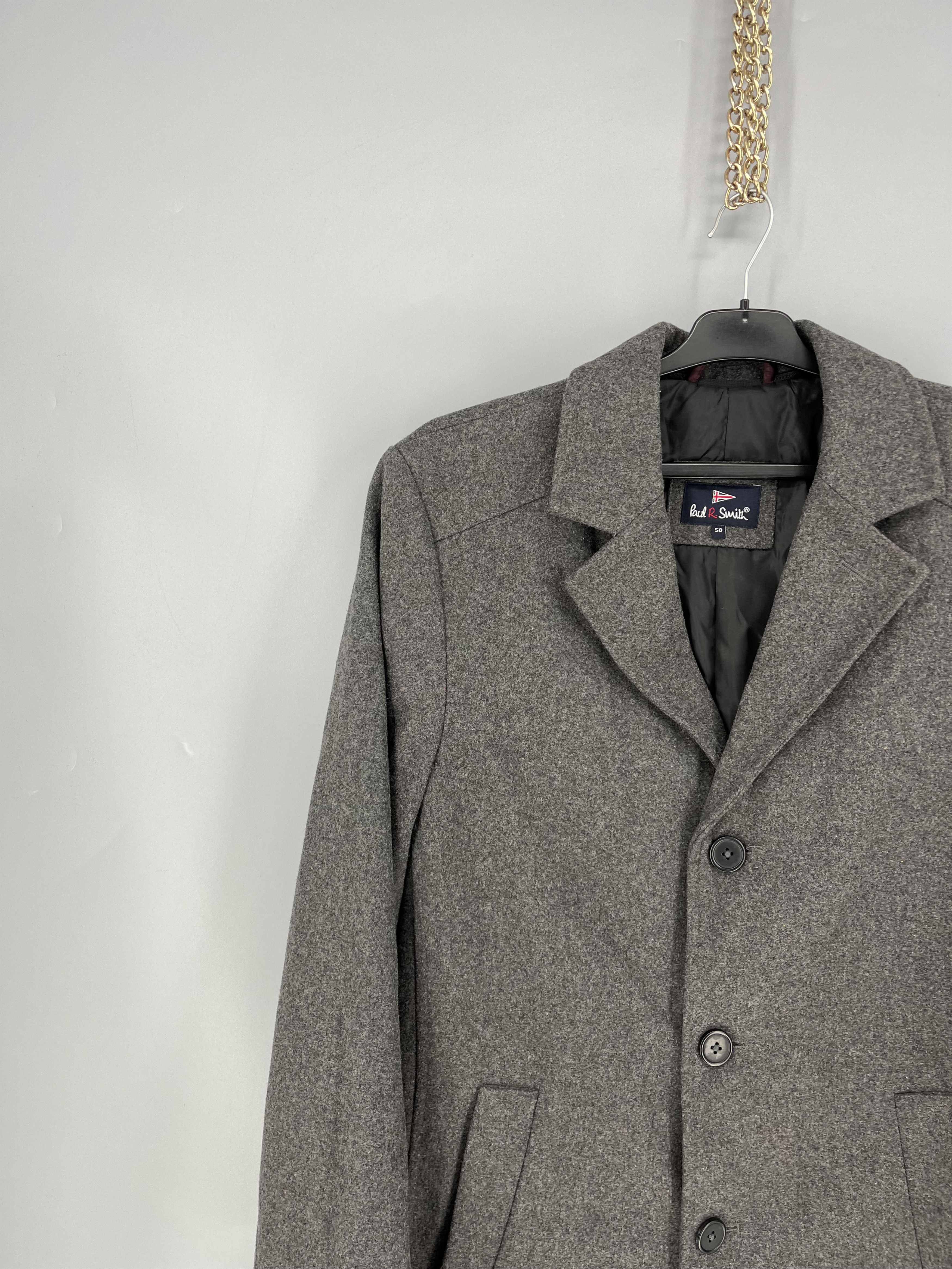 Paul Smith Paul R. Smith Mens Wool Blend Coat Size 50 Grey 3 Button Cla Size US M / EU 48-50 / 2 - 4 Thumbnail