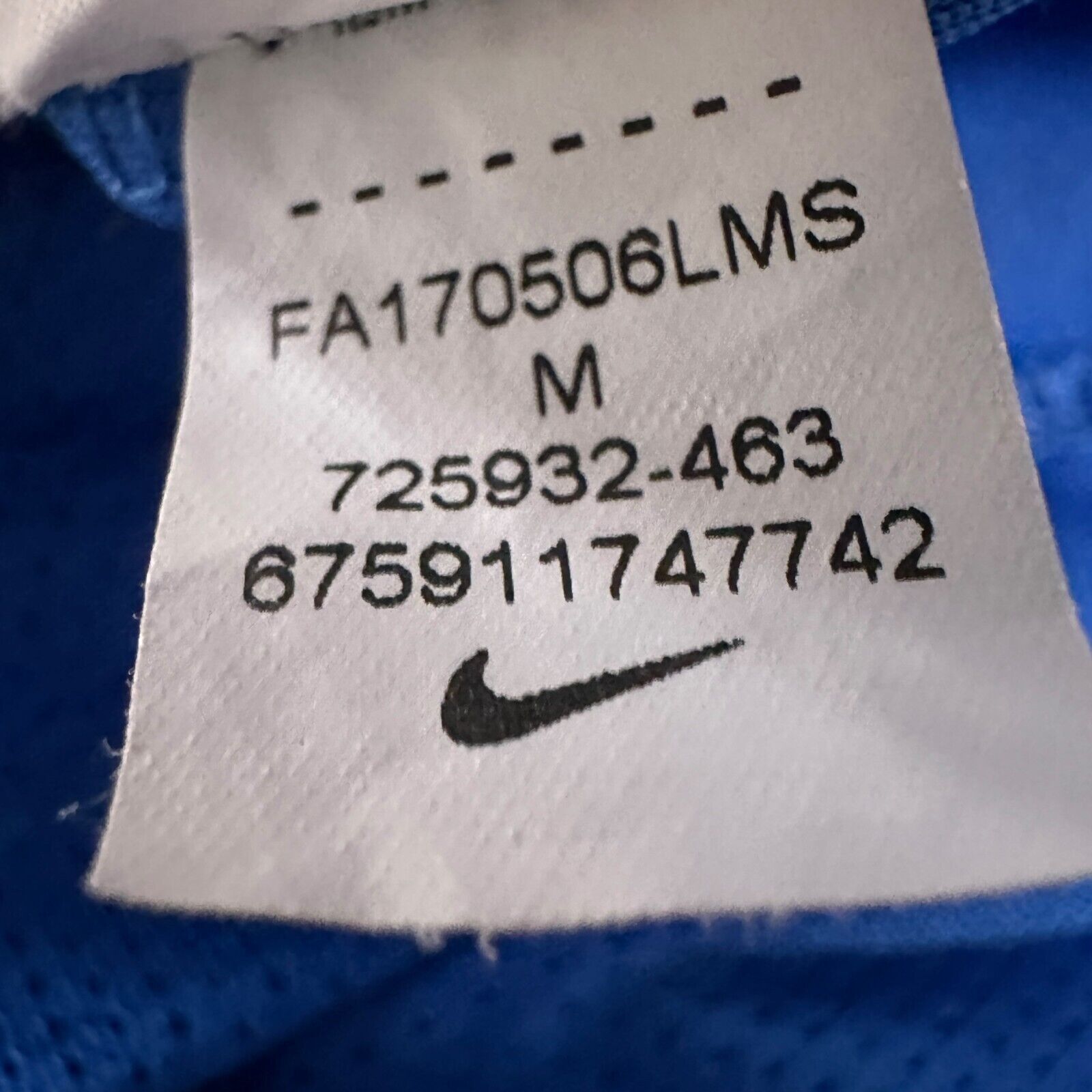 Nike Nike Venezia FC Jersey Training Shirt Mens M Blue 2016 2017 Size US M / EU 48-50 / 2 - 8 Thumbnail