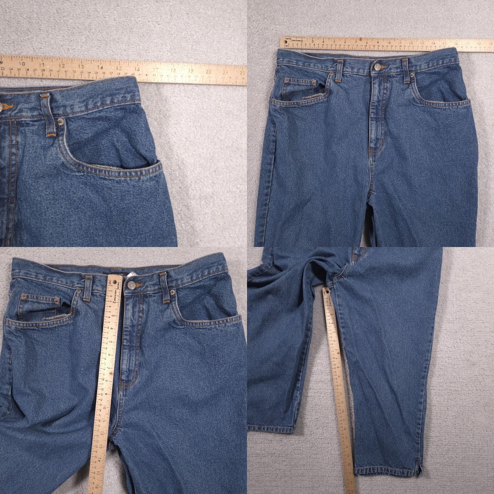 Bill Blass VINTAGE Bill Blass Jeans Womens 14 Blue High Rise Easy Fit Mom Tapered Denim 90s Size 36" / US 14 / IT 50 - 8 Thumbnail