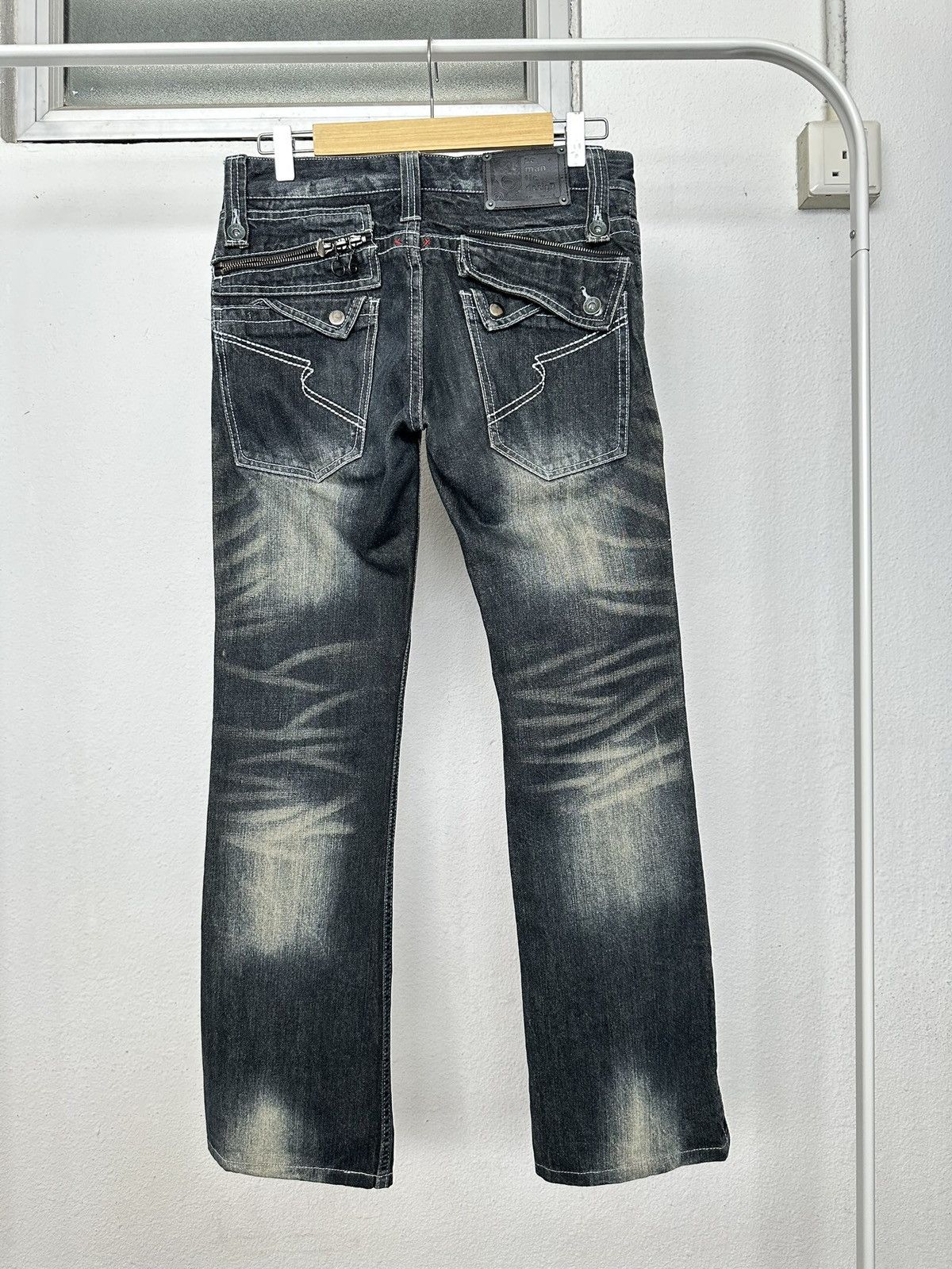semanticdesign Early 00's Semanticdesign - J-rock whiskered jeans Size US 30 / EU 46 - 13 Thumbnail