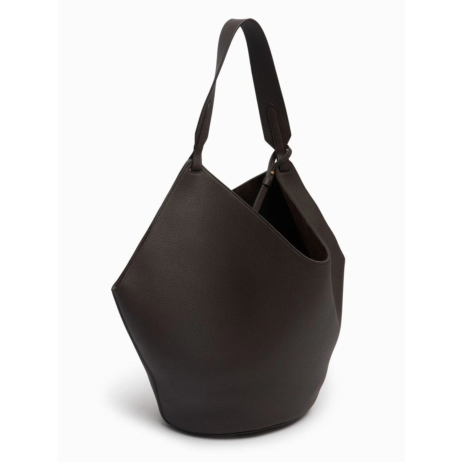 KHAITE KHAITE Lotus Medium $2900 Espresso Leather Tote Bag New And Size ONE SIZE - 3 Thumbnail