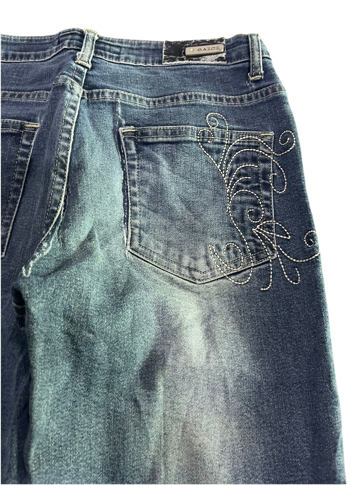 If Six Was Nine 🇯🇵 FLARE Y2K JAPANESE BRAND GAZOZ EMBROIDERED JEANS Size 27" / US 4 / IT 40 - 11 Thumbnail