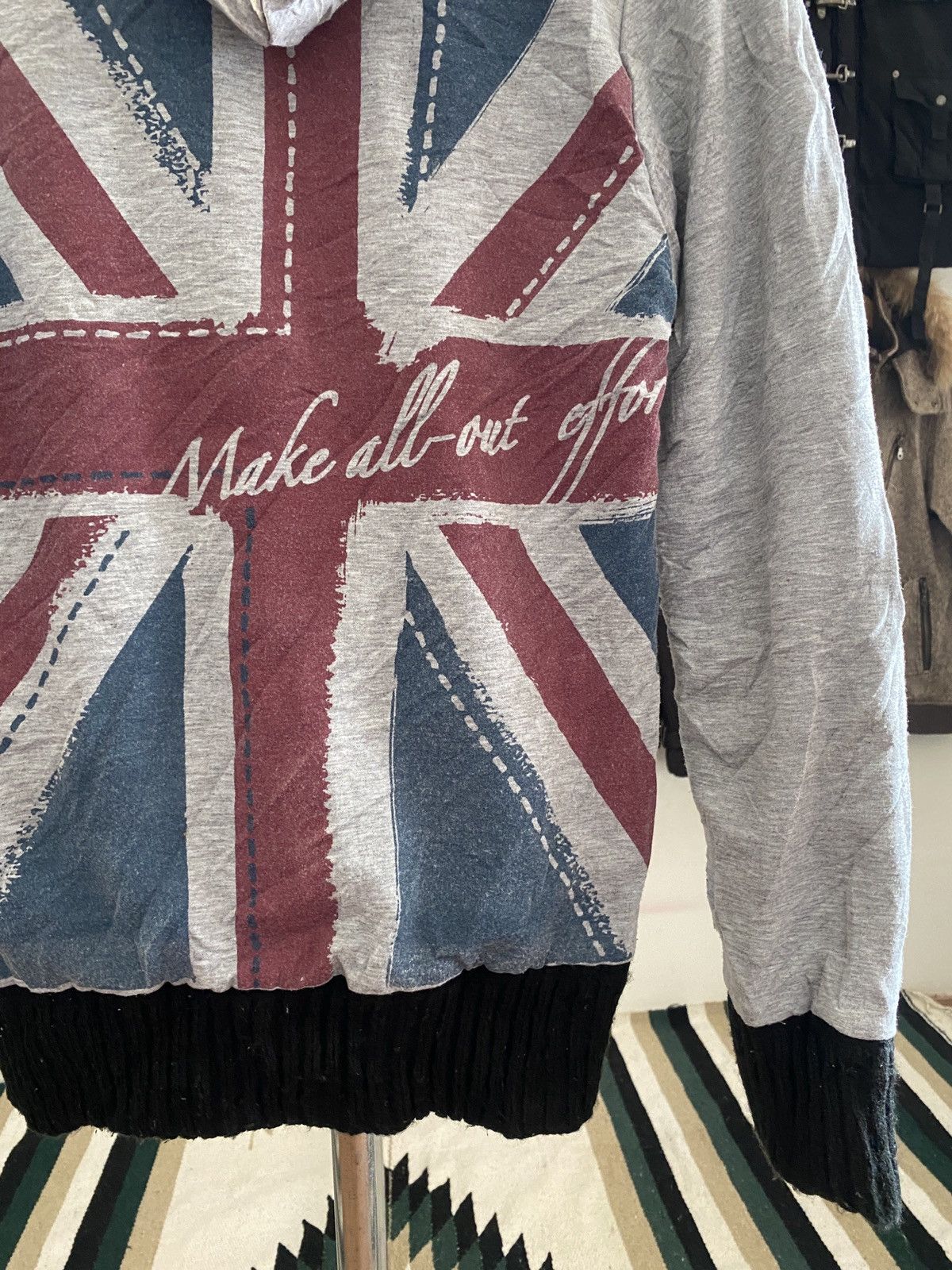 Hysteric Glamour Japanese Zelos Union Jack Reversible Hoodie Size US M / EU 48-50 / 2 - 9 Thumbnail