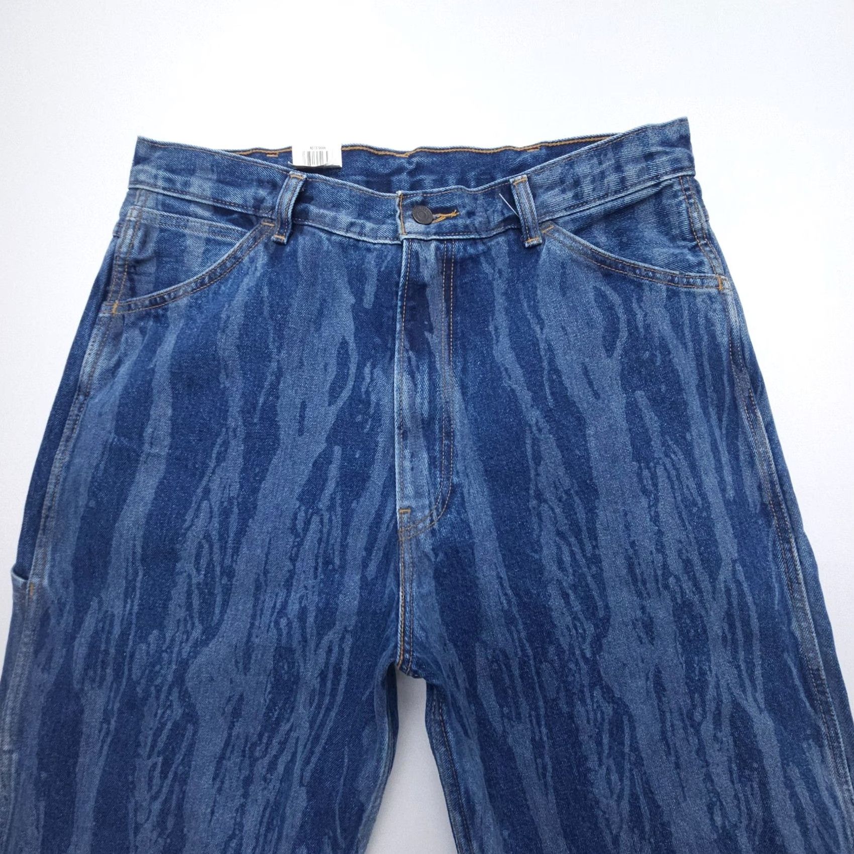 Levi's Levi's Jeans Cropped Carpenter 33x29 Denim Blue 5-Pocket Relaxed Straight Mens Wide Vintage? Size US 33 - 4 Thumbnail