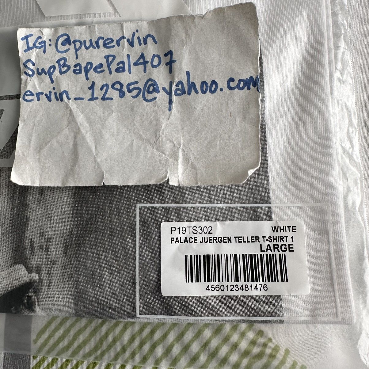 Palace WHITE PALACE JUERGEN TELLER T-SHIRT size LARGE Size US L / EU 52-54 / 3 - 2 Thumbnail