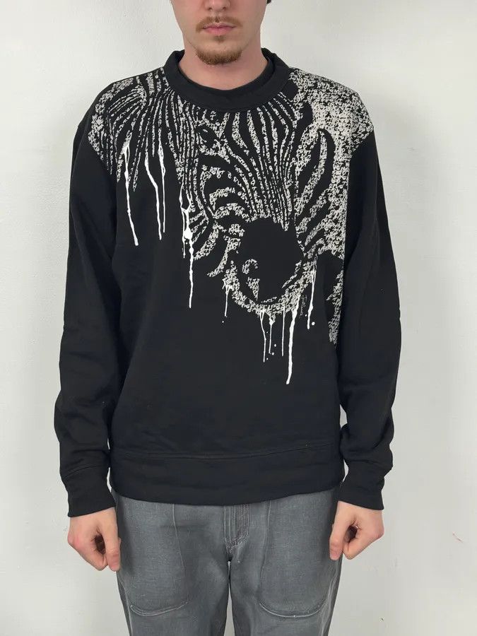 Just Cavalli FW2018 Cavalli Black Zebra Poem Sweater Size US L / EU 52-54 / 3 - 2 Thumbnail