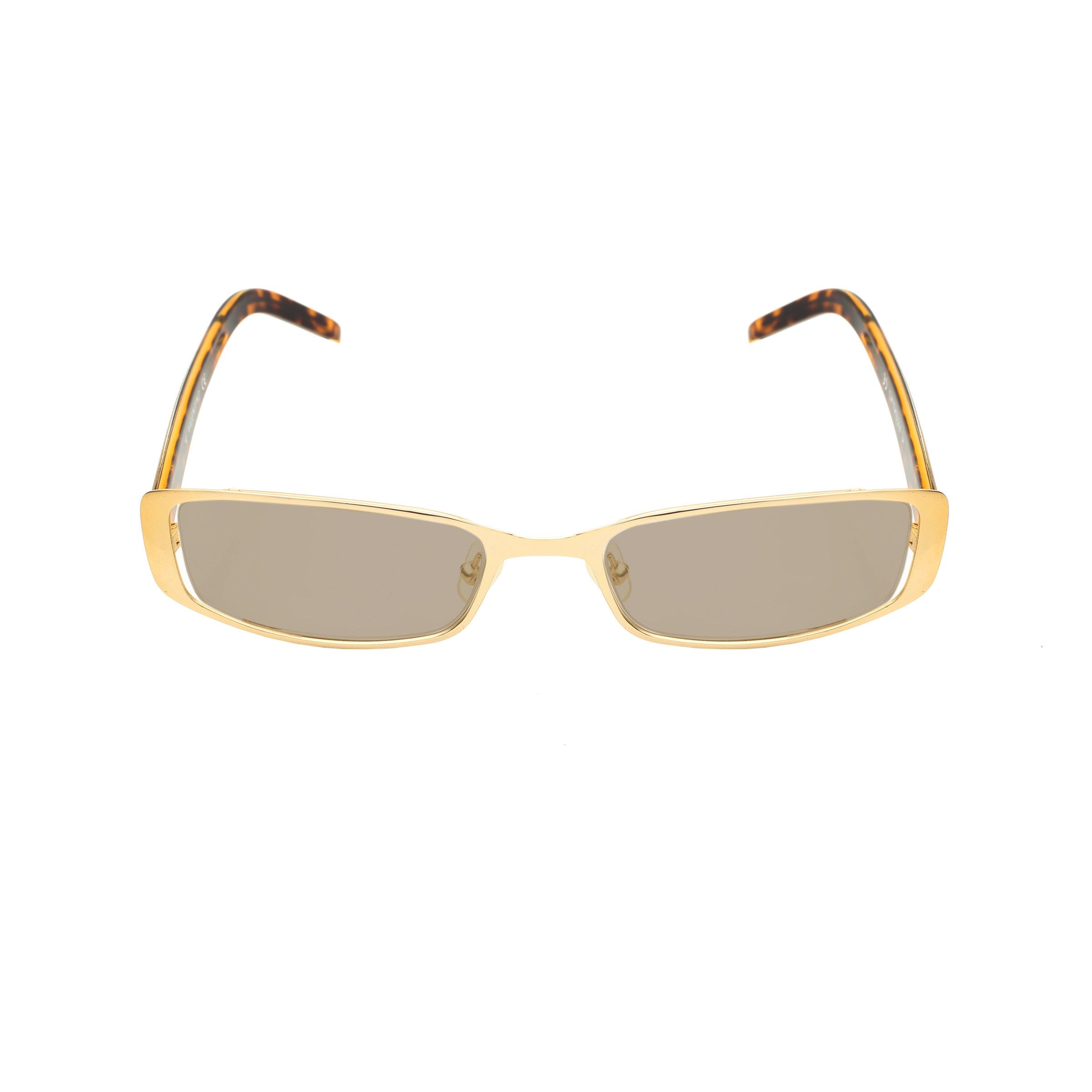 Valentino Valentino '90s Gold & Brown Crystals Metal Sunglasses Size ONE SIZE - 4 Thumbnail