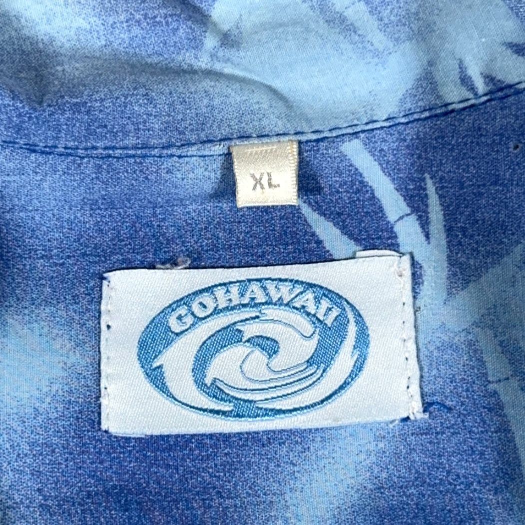 ALOHAS VINTAGE Go Hawaii Hawaiian Shirt Adult XL Blue Parrot Aloha Beach Surf 80s Shirt Size US L / EU 52-54 / 3 - 4 Thumbnail