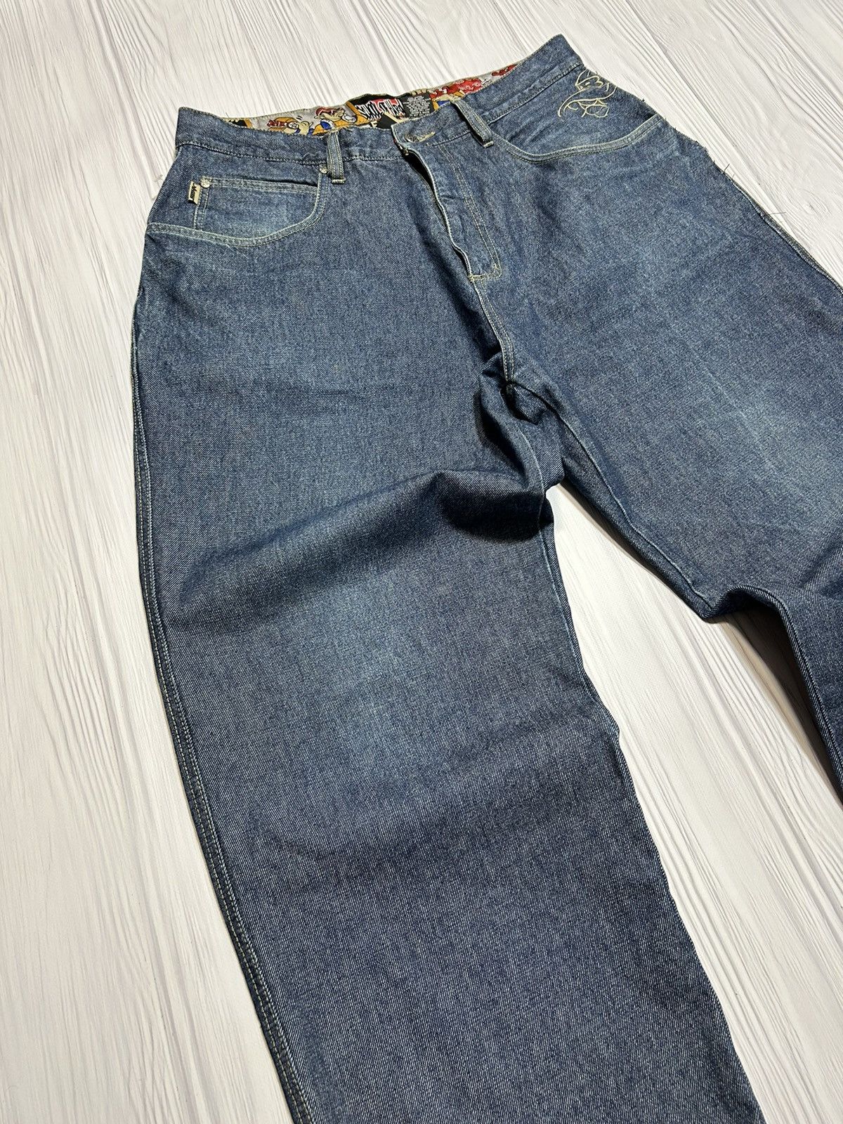 Vintage Rare SOHK School Of Hard Knocks Embroidered Logo Denim Pants Size US 36 / EU 52 - 7 Thumbnail