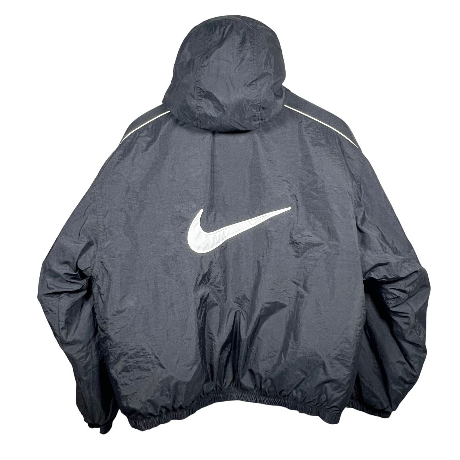 Nike Vintage Nike White Tag Black Swoosh Jacket Medium 22x28 Size US M / EU 48-50 / 2 - 1 Thumbnail