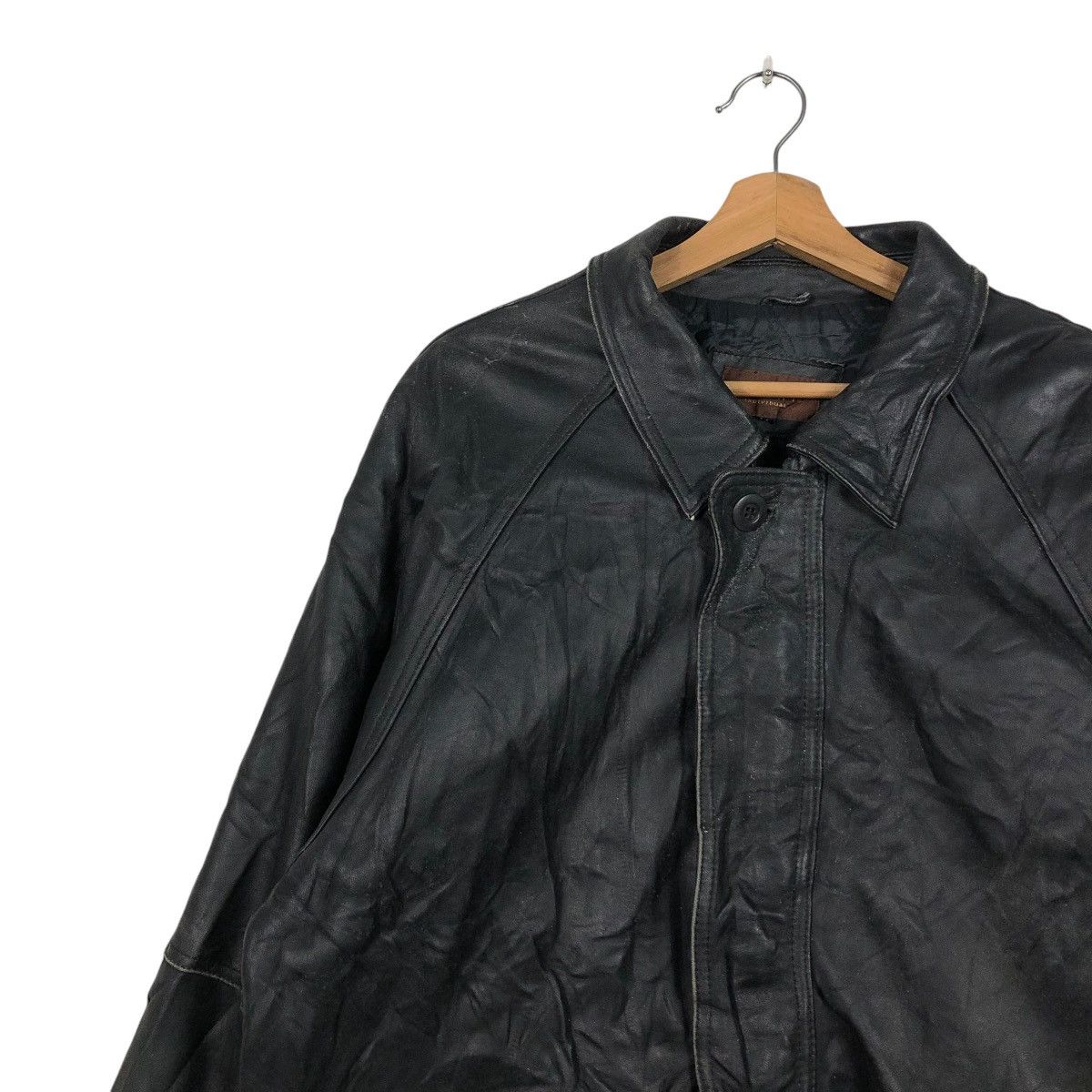 Japanese Brand 🔥VINTAGE LEATHER JACKET MULTI POCKET ROCHI ISSEY MIYAKE Size US L / EU 52-54 / 3 - 9 Thumbnail
