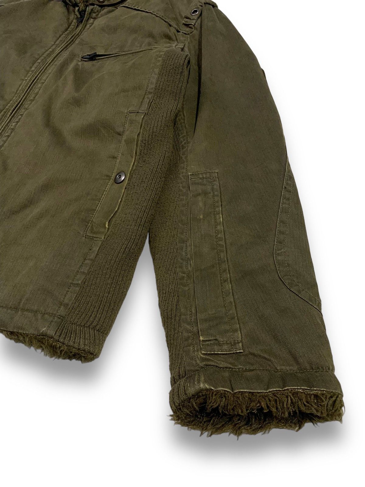 14th Addiction Vintage Chevignon Canvas Sherpa Fur Lined Punk Style Jacket Size US L / EU 52-54 / 3 - 14 Thumbnail