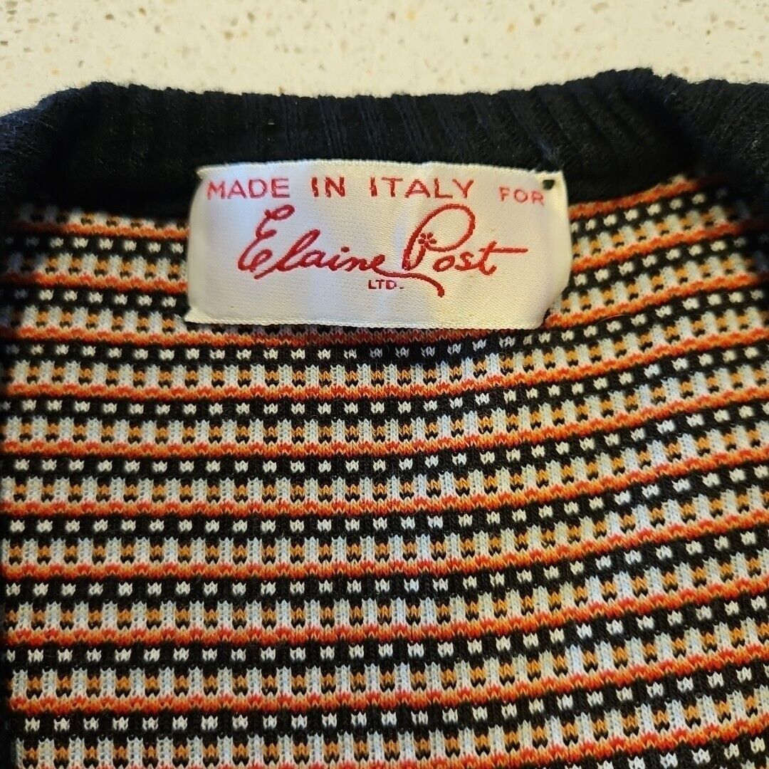 Vintage Vintage Elaine Post Sweater Vest Womens M 70s Acrylic Geomet Size M / US 6-8 / IT 42-44 - 6 Thumbnail