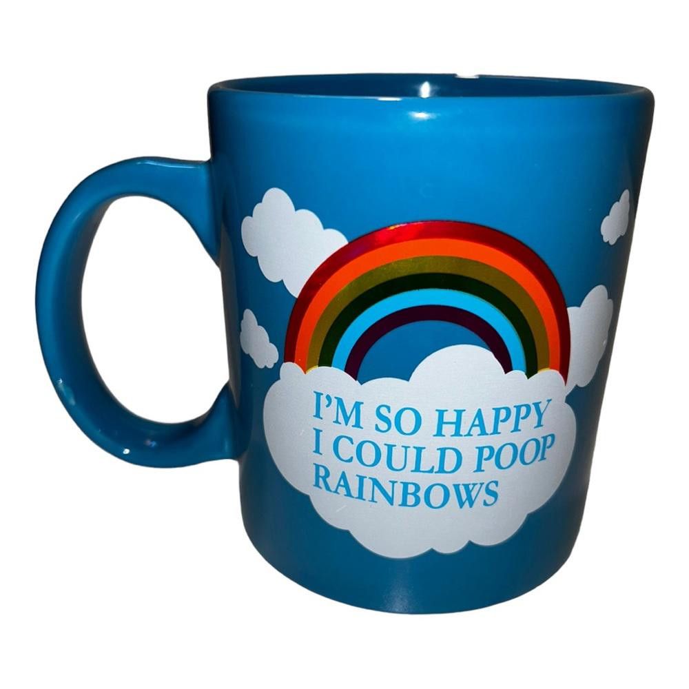 Designer I’m So Happy I Could Poop Rainbows’ Coffee Mug Size ONE SIZE - 3 Thumbnail