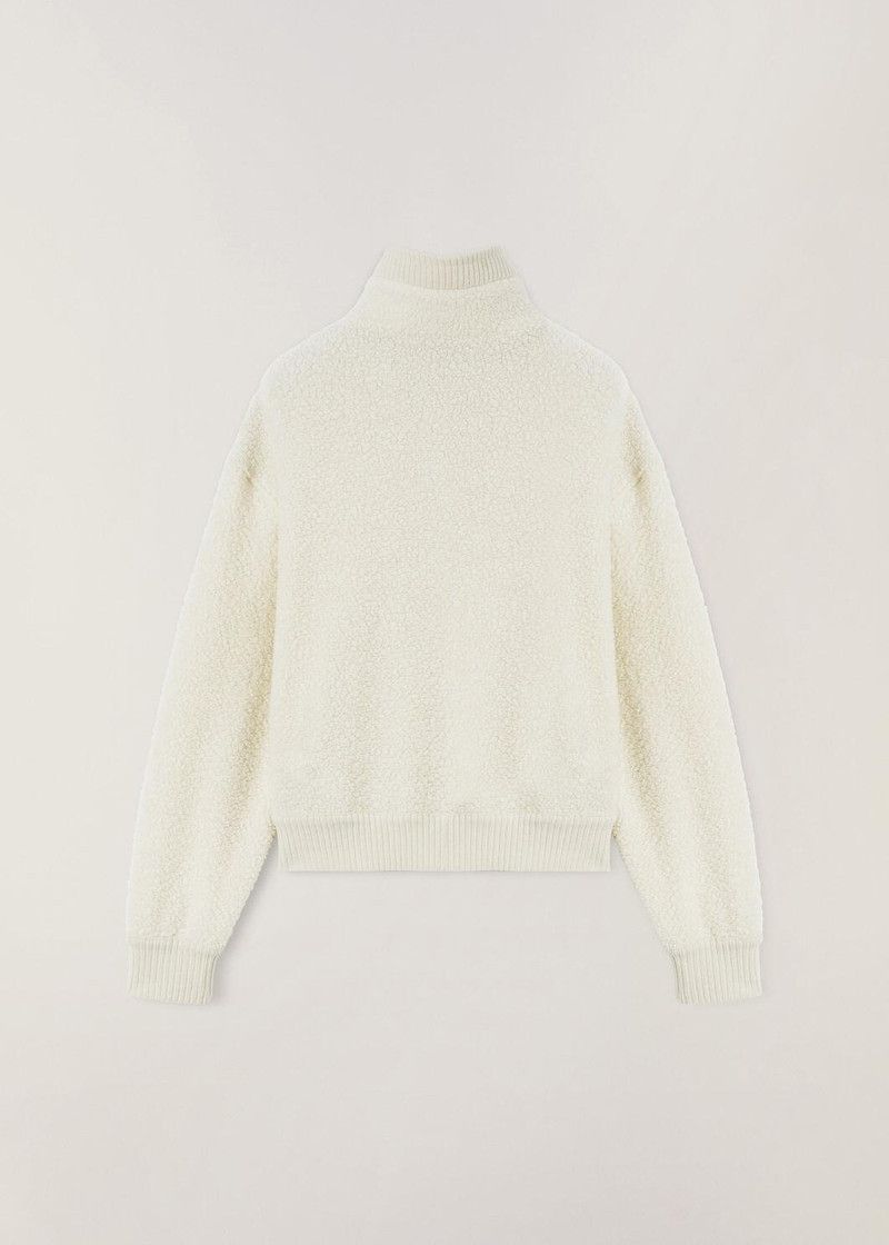 Loro Piana o1srvl11e1125 FAN2715 Relaxed-fit Hi-neck Sweatshirt White Size S / US 4 / IT 40 - 6 Thumbnail