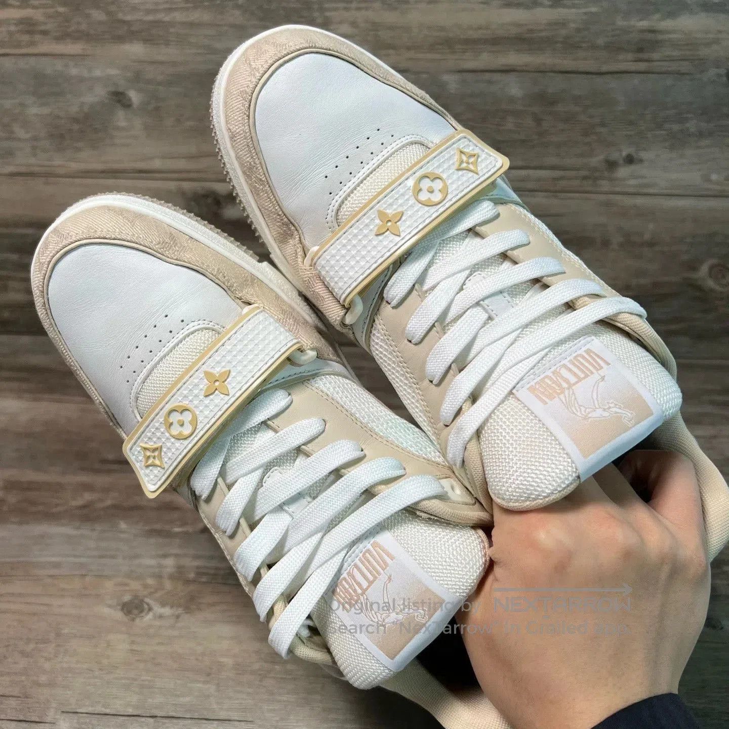 Louis Vuitton Beige Low-Top Sneakers Size 8. Size US 8 / EU 41 - 5 Thumbnail