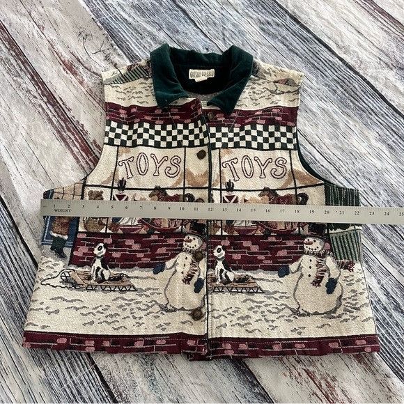 Vintage Vintage Toy-Themed Vest with Snowman Design Size XL / US 12-14 / IT 48-50 - 8 Thumbnail