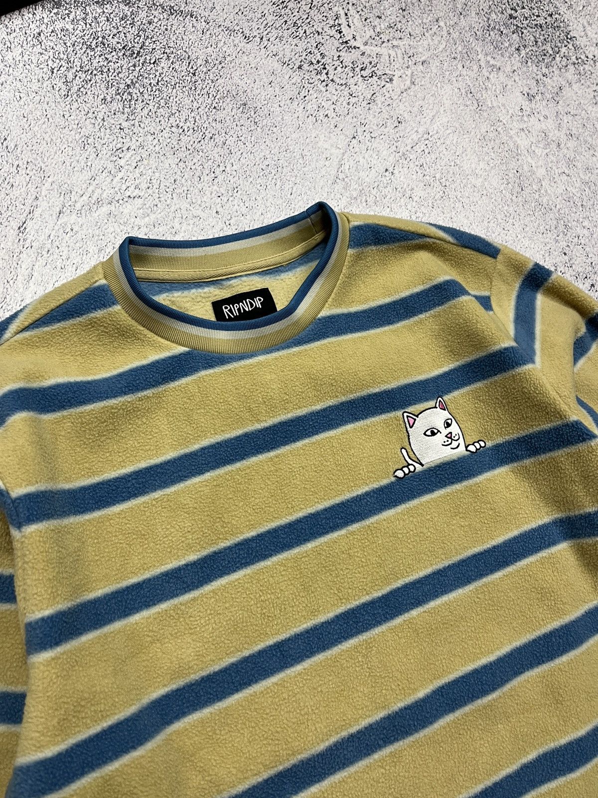 RIPNDIP Ripndip Fleece Sweater Jacket Striped Rip N Dip Rare Y2k Size US L / EU 52-54 / 3 - 4 Thumbnail