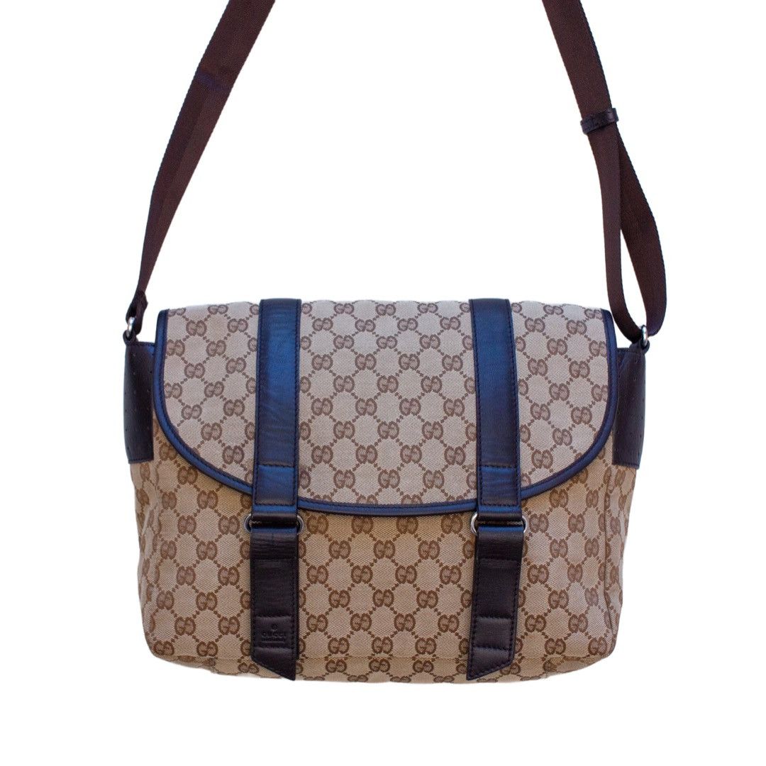 Gucci × Tom Ford 1,7k$ GUCCI Double Belt Flap Unisex Messenger GG Monogram Size ONE SIZE - 2 Thumbnail