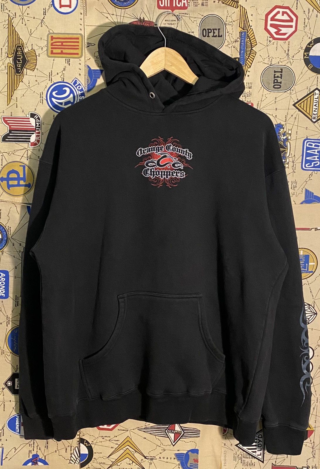 Jnco Streetwear Vintage Y2k Orange County Choppers Hoodie Grailed
