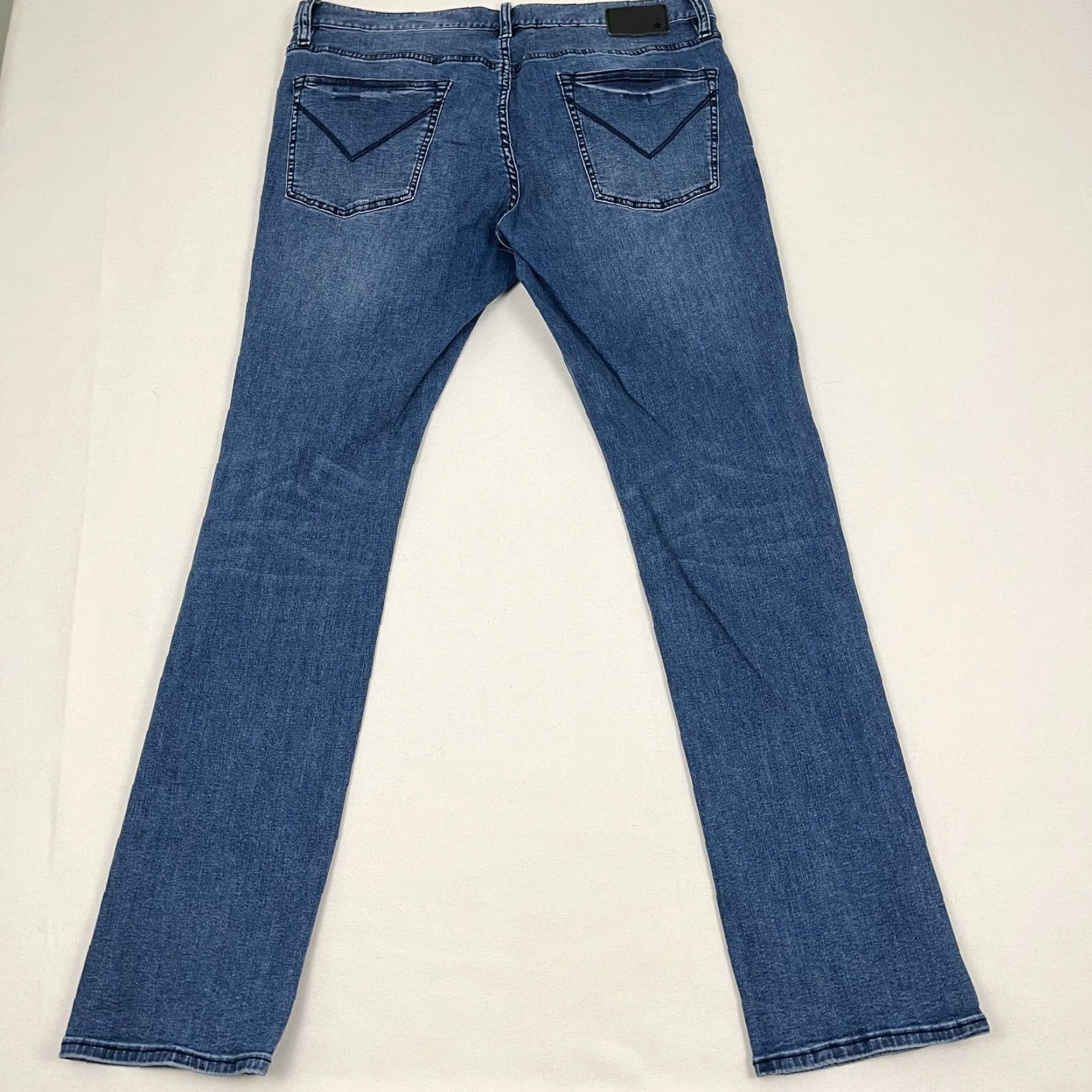 John Varvatos John Varvatos Bowery Jeans Mens 36 x 32 Slim Straight Blue Denim Stretch Zip Fly Size US 36 / EU 52 - 5 Thumbnail