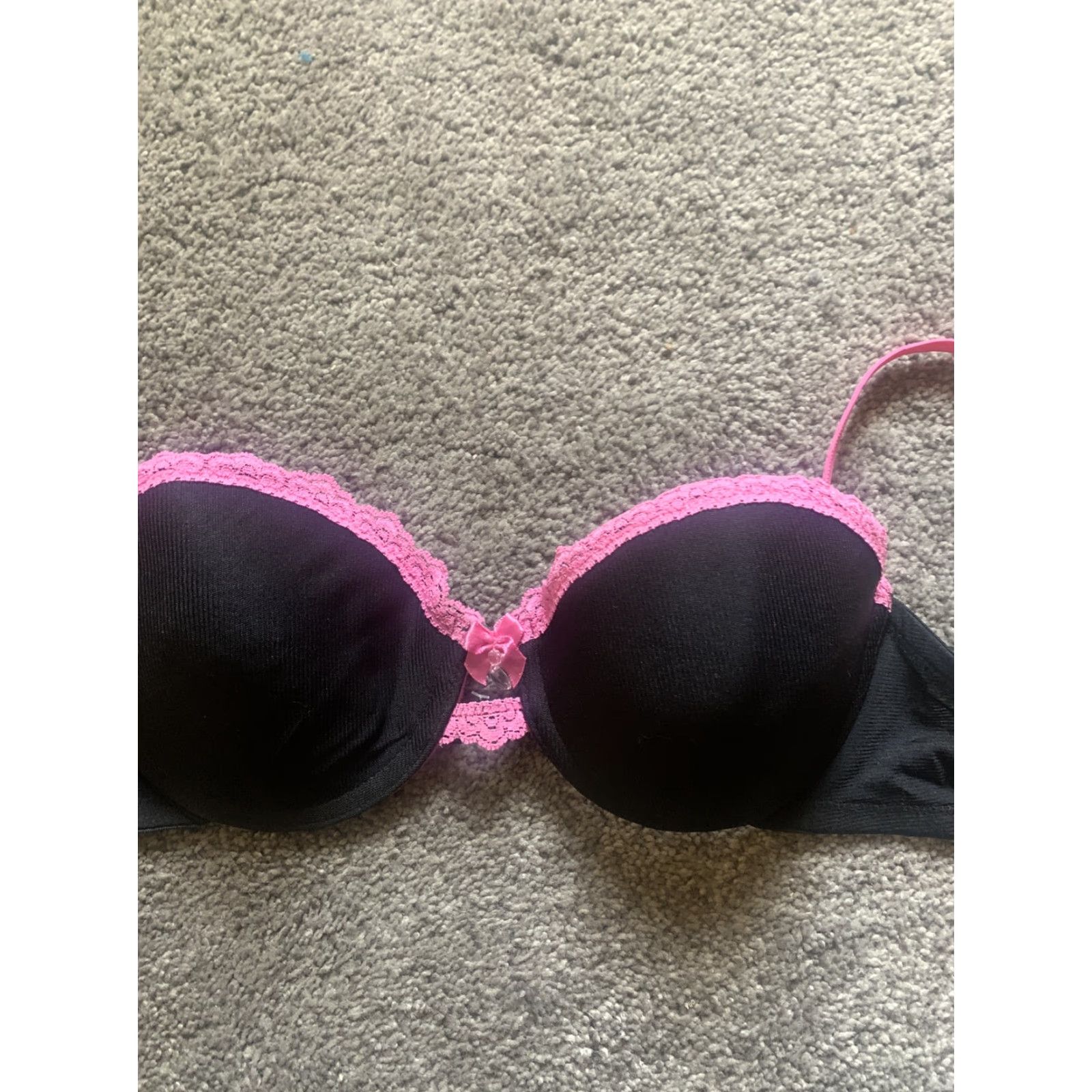 Fruit Of The Loom Fruit Of The Loom Bra 34C Black Pink Lace Women Underwire 34C Colorful N/A Womens Size ONE SIZE - 3 Thumbnail