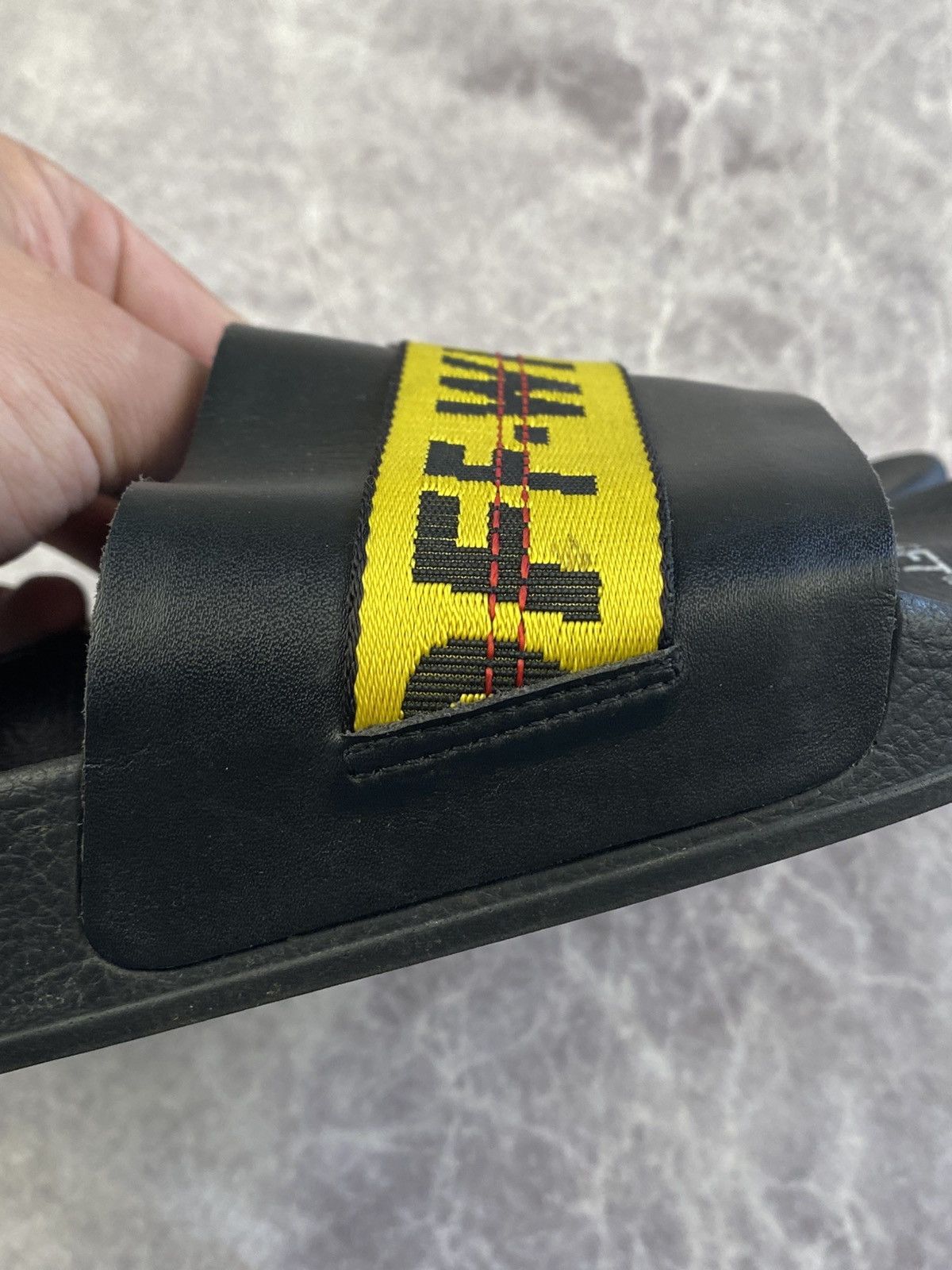 Off-White Off White Belted Stripes Slides Size: 44 Size US 11 / EU 44 - 4 Thumbnail