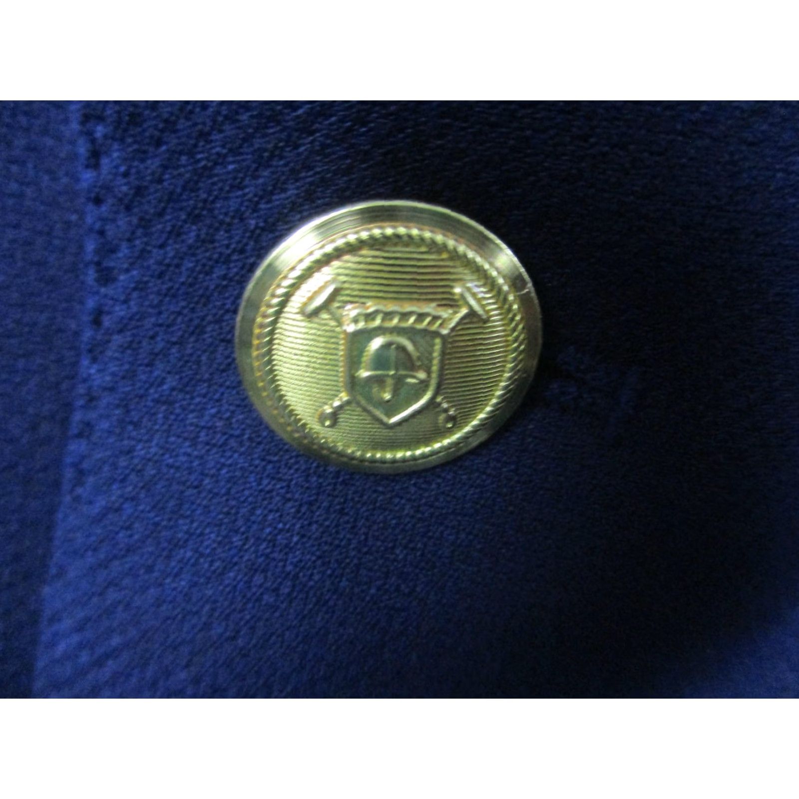 Ralph Lauren VINTAGE Lauren Ralph Lauren Blazer Mens 44R Navy Blue Wool Blend Gold Button Sport Coat Size 44R - 2 Thumbnail