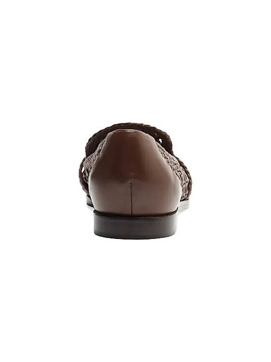 Alexandre Birman os11x1225 Jane Tresse Woven Leather Loafers in Rich Brown Size US 7 / IT 37 - 8 Thumbnail
