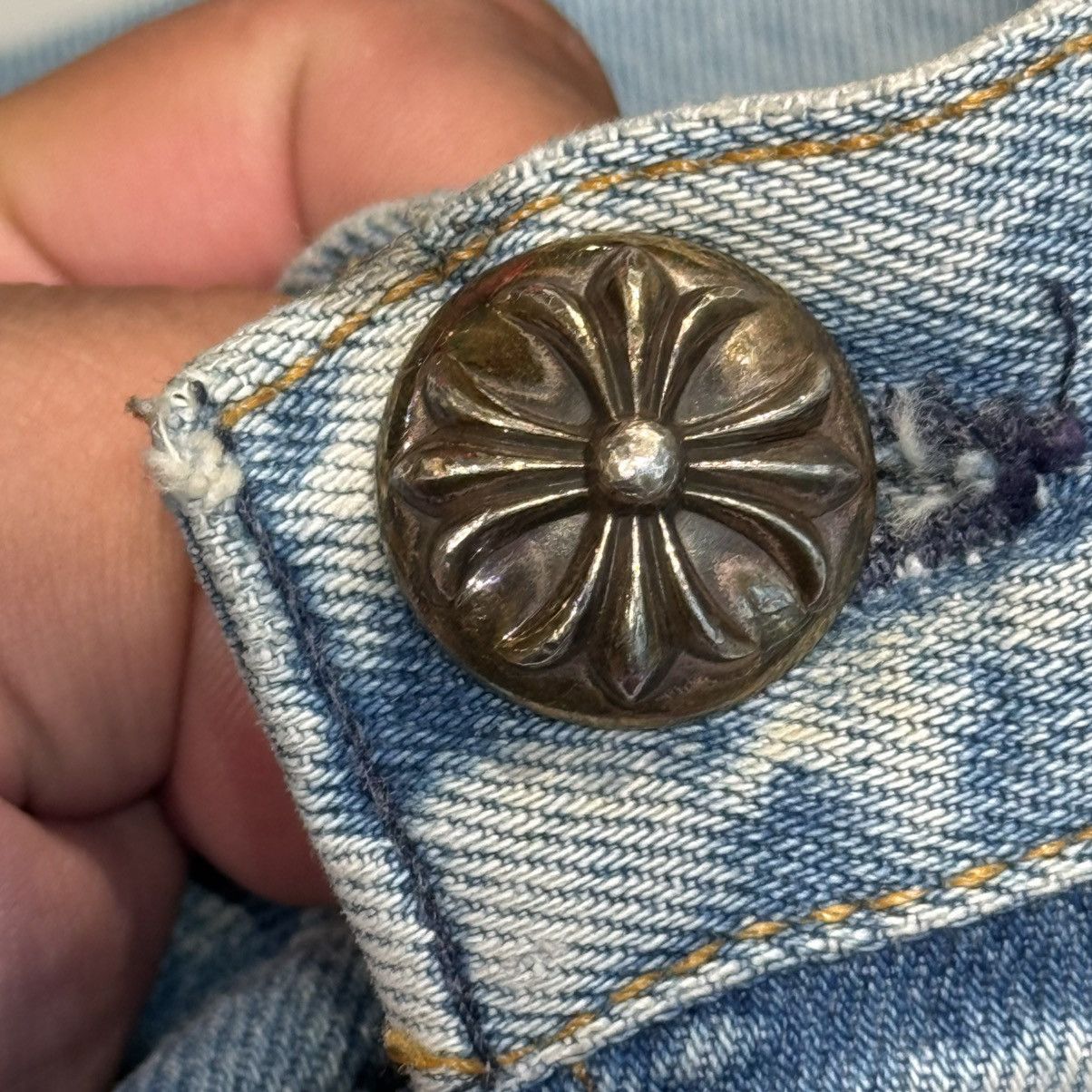 Chrome Hearts Chrome Hearts Purple Cross Patch Blue Jeans Levi’s Denim Size US 34 / EU 50 - 14 Thumbnail