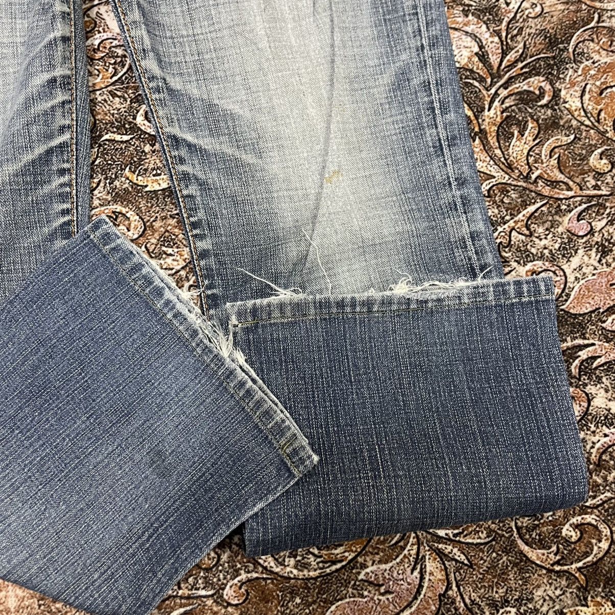 Edwin 🔥Vintage Edwin Blue Trip Washed Ripped Distress Denim Jeans Size US 30 / EU 46 - 7 Thumbnail