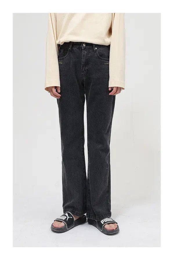 VIBE Japanese retro loose solid color washed waist flared jeans Size US 32 / EU 48 - 1 Thumbnail