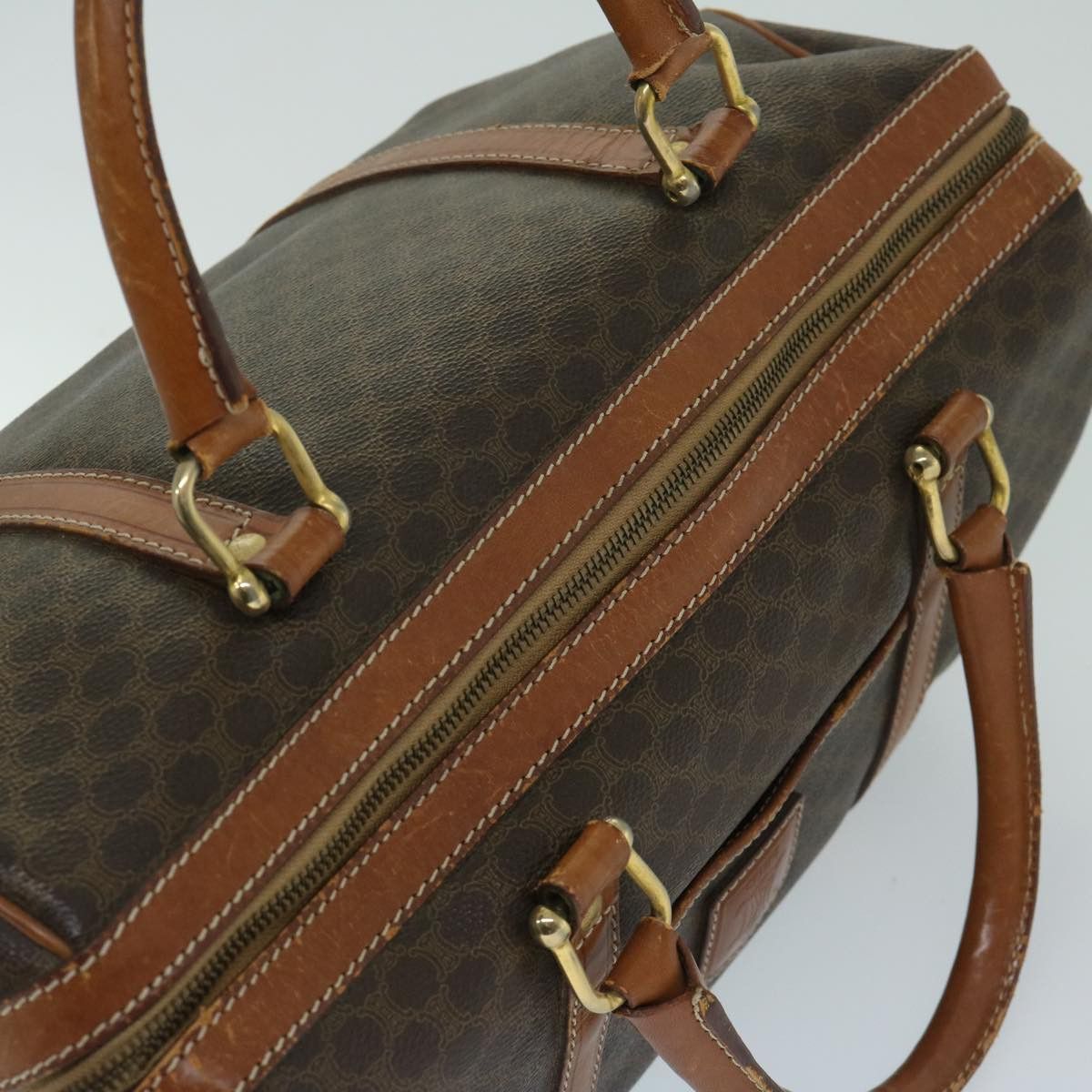 Celine CELINE Macadam Canvas Boston Bag Pvc Brown Size ONE SIZE - 6 Thumbnail