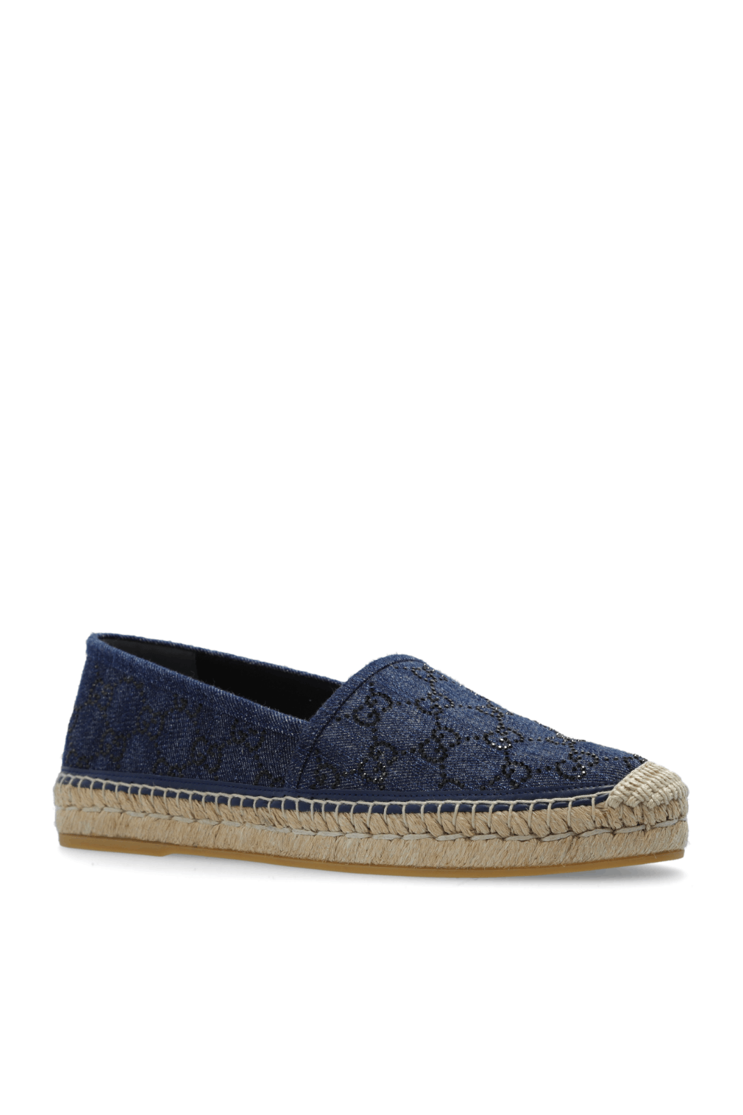 GUCCI Women's Blue GG Denim Espadrilles New & Authentic