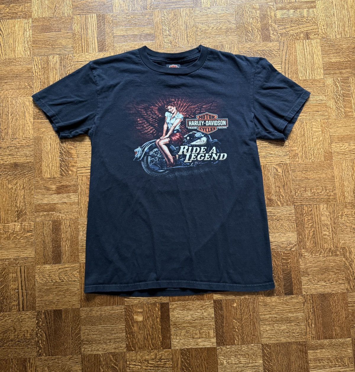 Harley Davidson × Vintage Vintage Y2K Harley Davidson Ride a Legend Graphic Tee Size US L / EU 52-54 / 3 - 1 Thumbnail