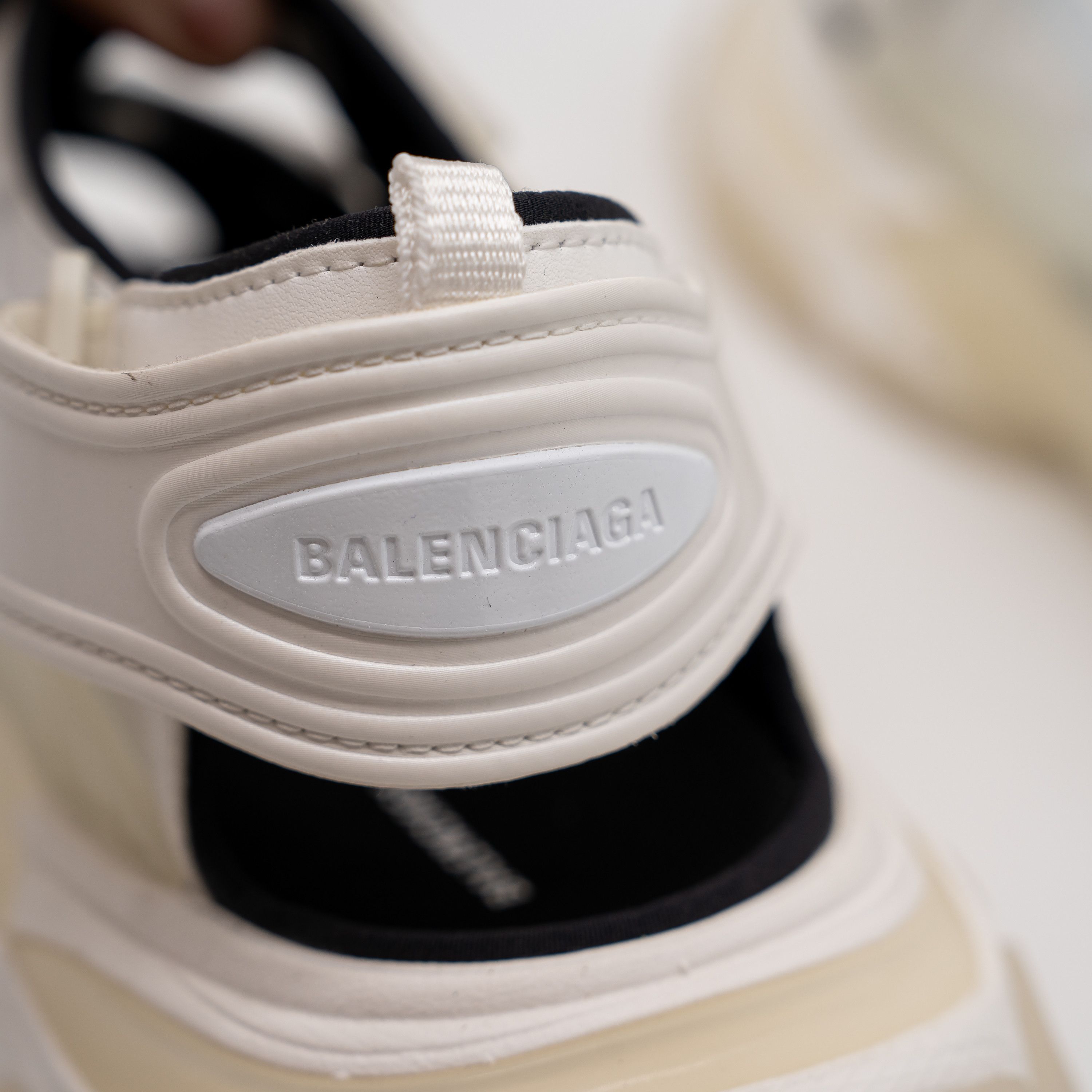 Balenciaga 42 - Balenciaga Track Sandals White Black Clear Soles Straps Size US 9 / EU 42 - 9 Thumbnail