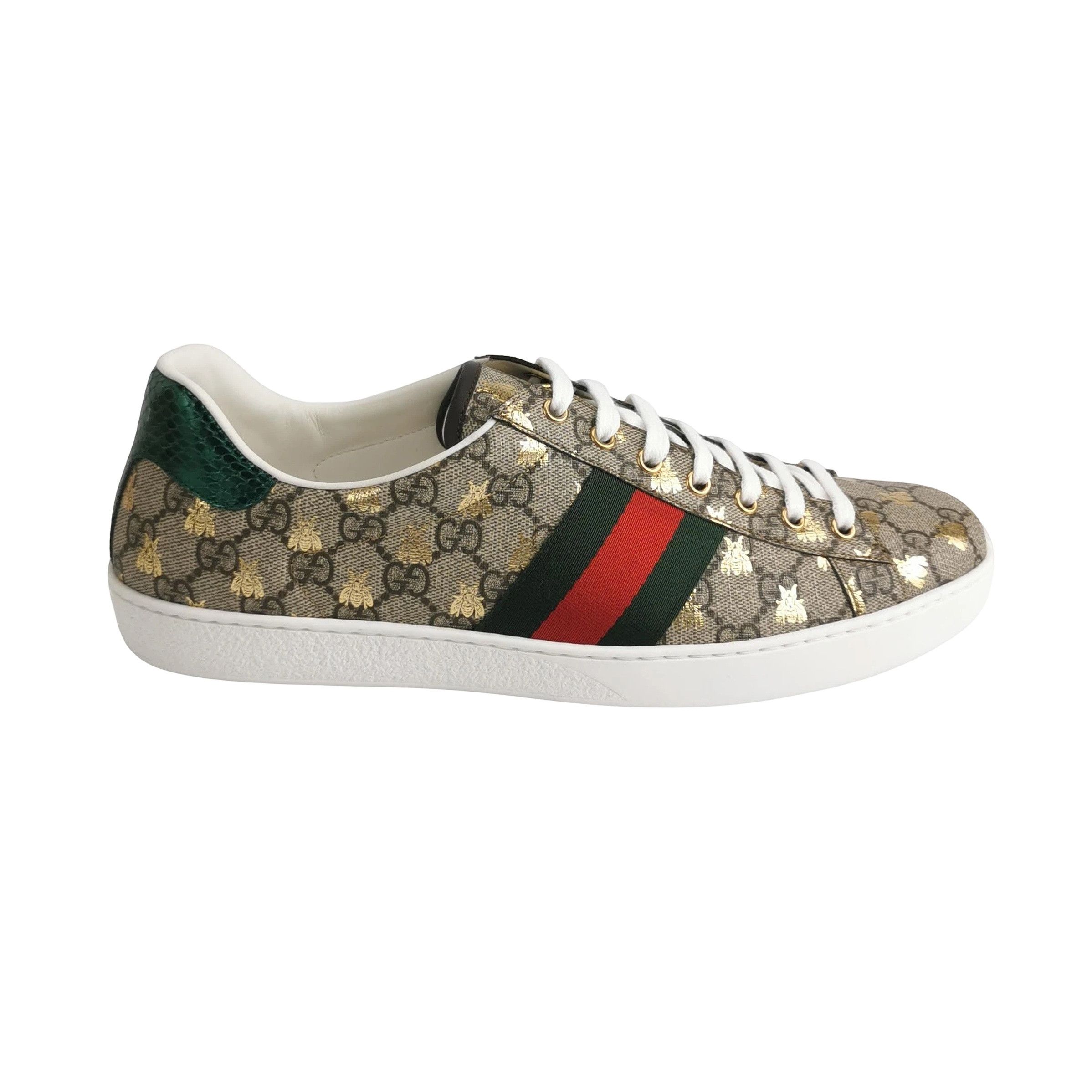 Gucci Gucci Bee GG Supreme Ace Sneakers 12.5 Size US 13 / EU 46 - 1 Thumbnail