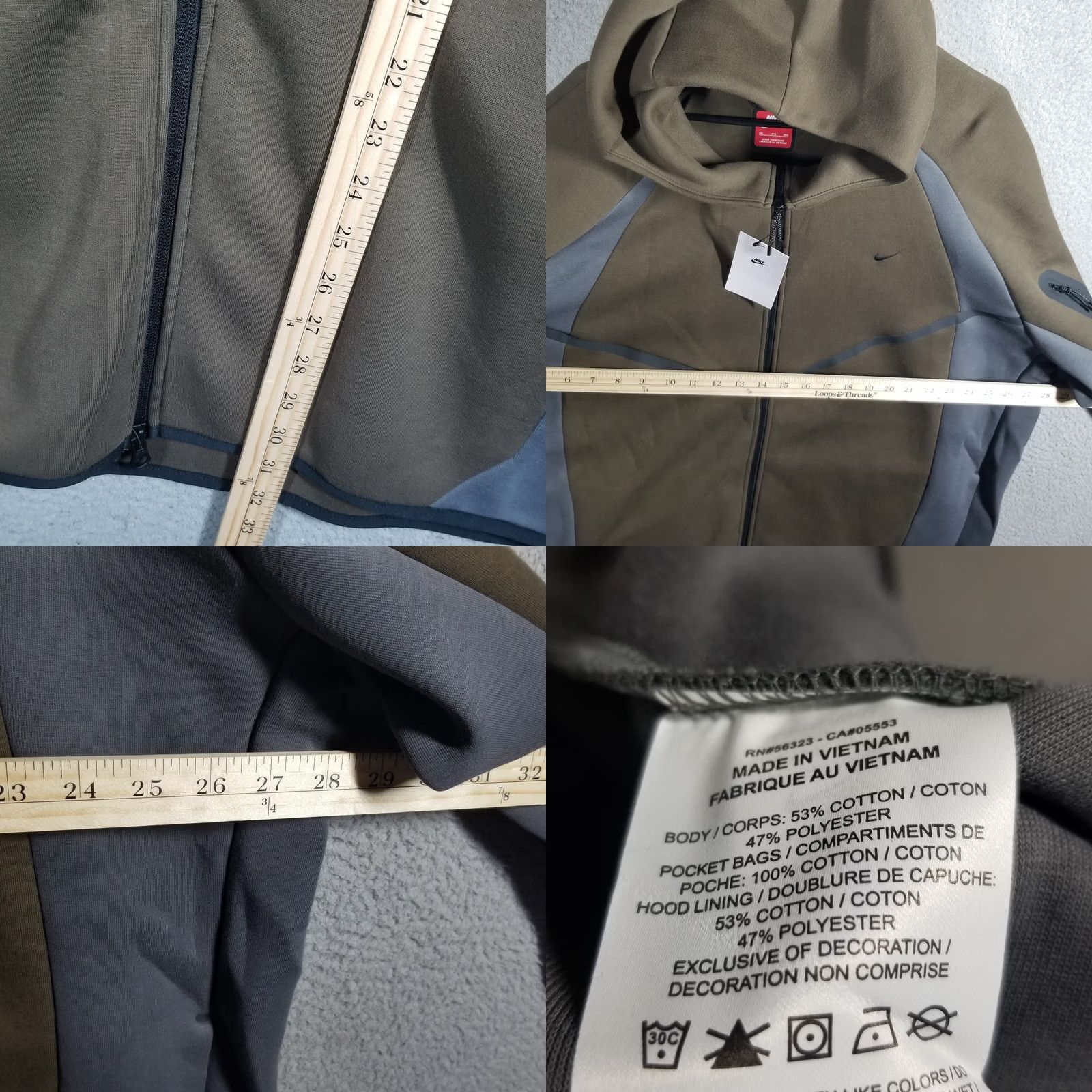 Nike Nike Tech Color-Block Full-Zip Fleece Windrunner Jacket 3XL Olive Brown Men Hoodie 198484427373 Size US XXL / EU 58 / 5 - 8 Thumbnail