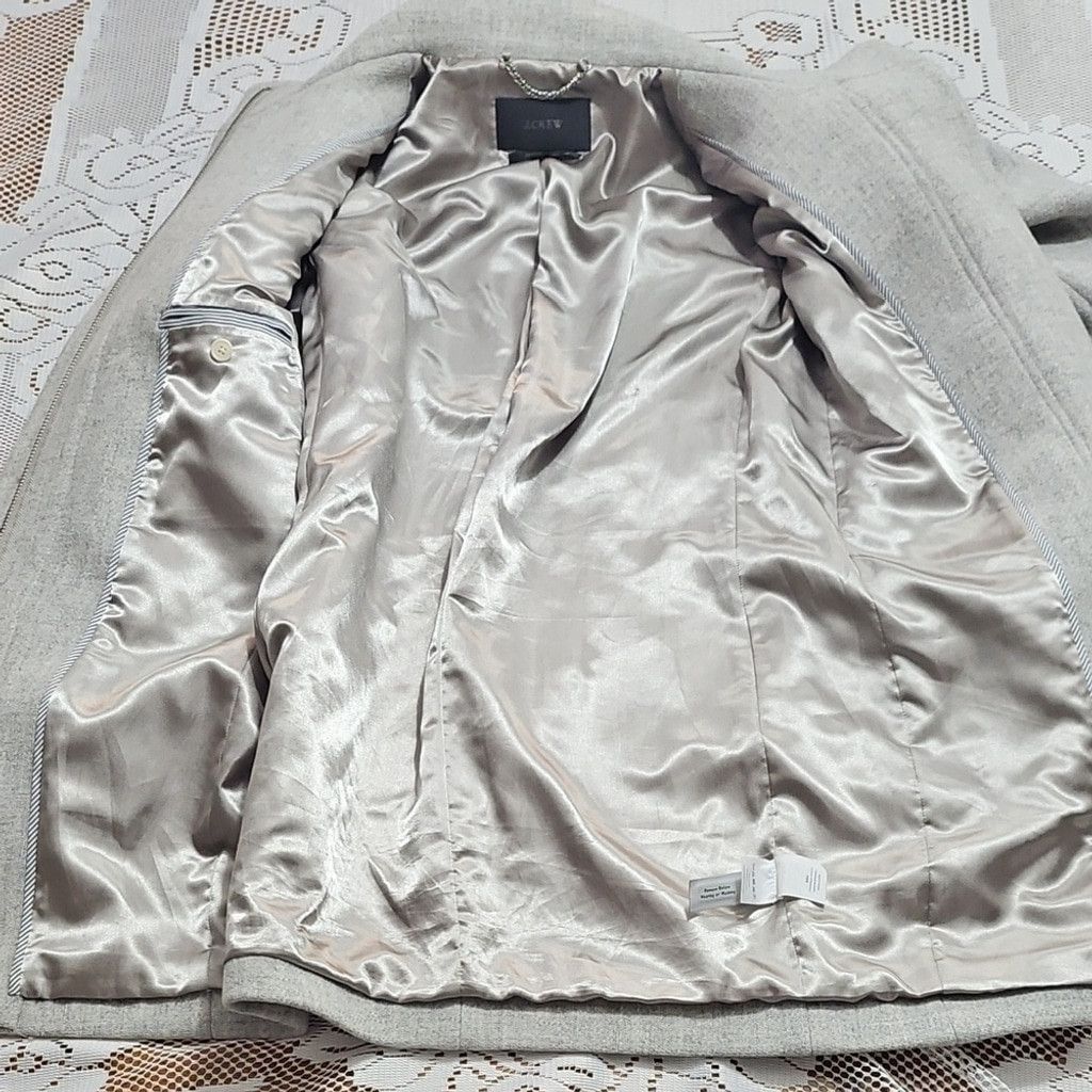 J.Crew J. Crew Gray Italian Wool Cocoon Jacket Size XS / US 0-2 / IT 36-38 - 5 Thumbnail