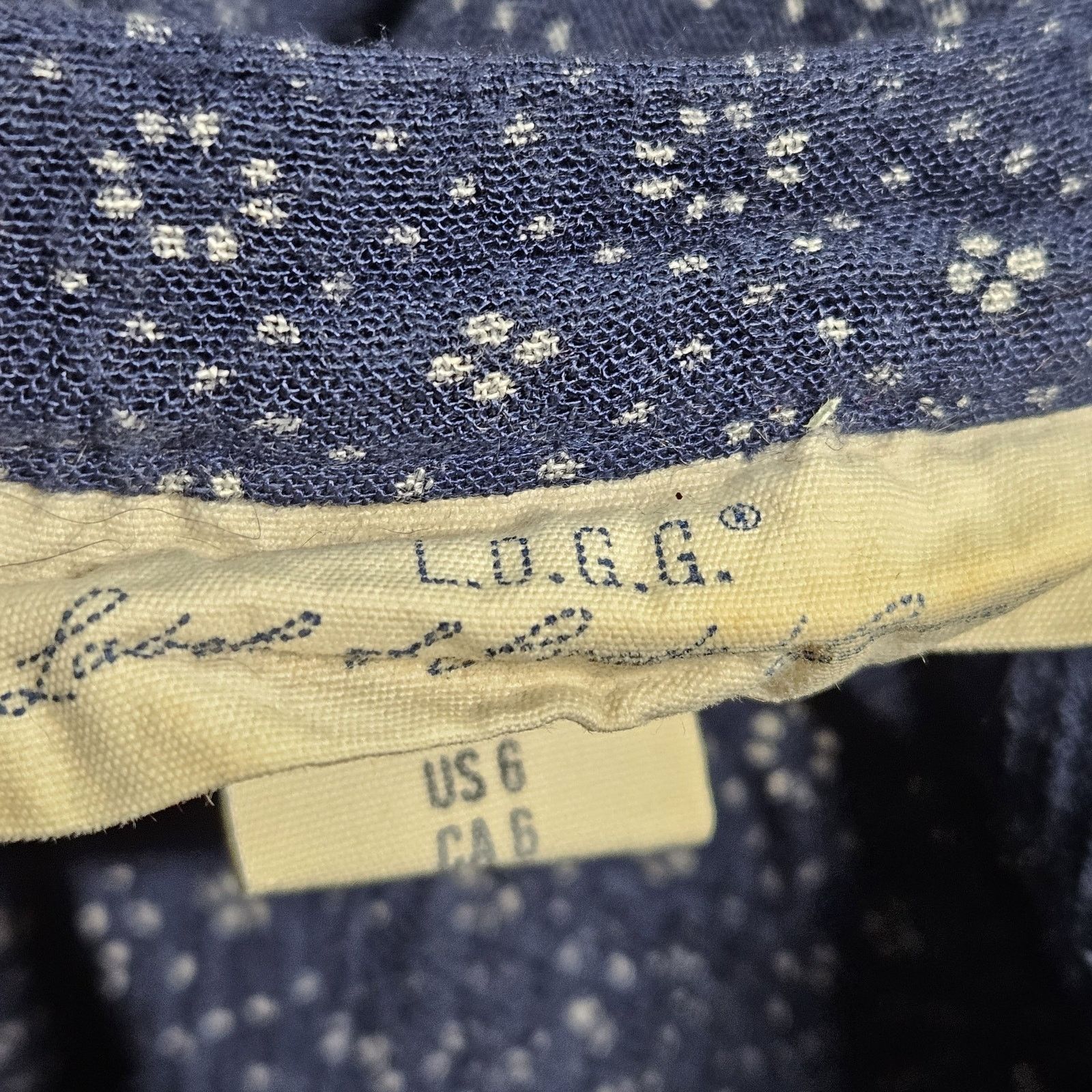 L.O.G.G. Navy Blue V-Neck Long Sleeve Blouse Size 6 Size M / US 6-8 / IT 42-44 - 4 Thumbnail