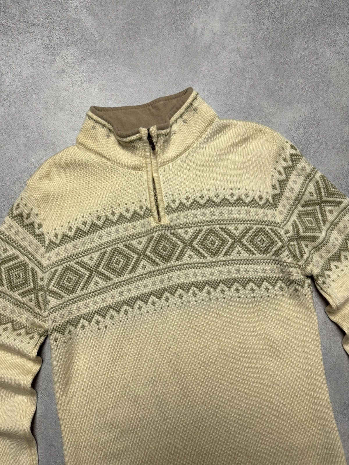 Dale Of Norway Dale Of Norway 1/4 Zip Wool Knit Sweater Geometrical Pattern Size M / US 6-8 / IT 42-44 - 3 Thumbnail