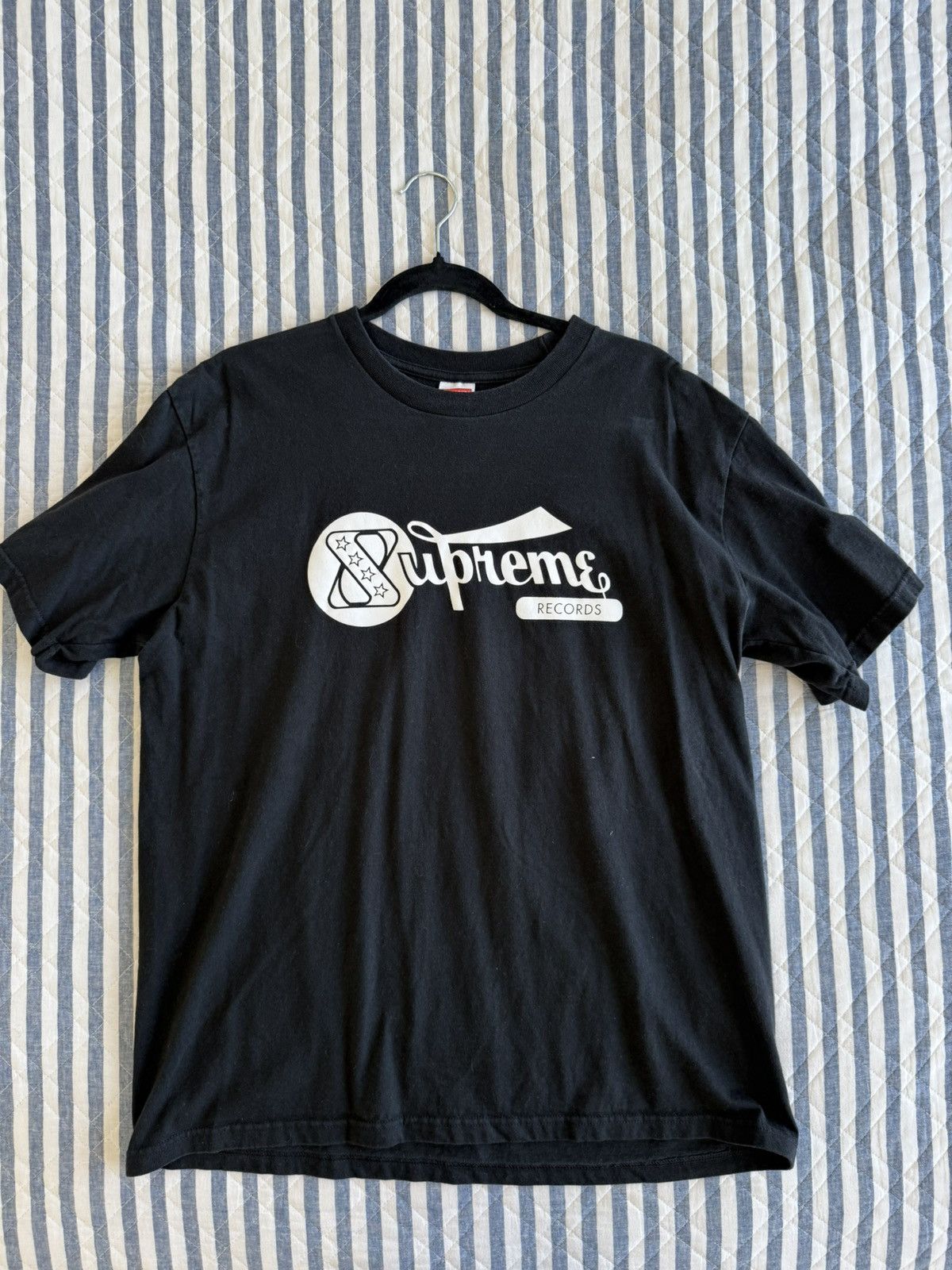 Supreme Records Tee Grey レコード Tシャツ グレー Supreme Records Tee Heather Grey Men's - SS24 - US