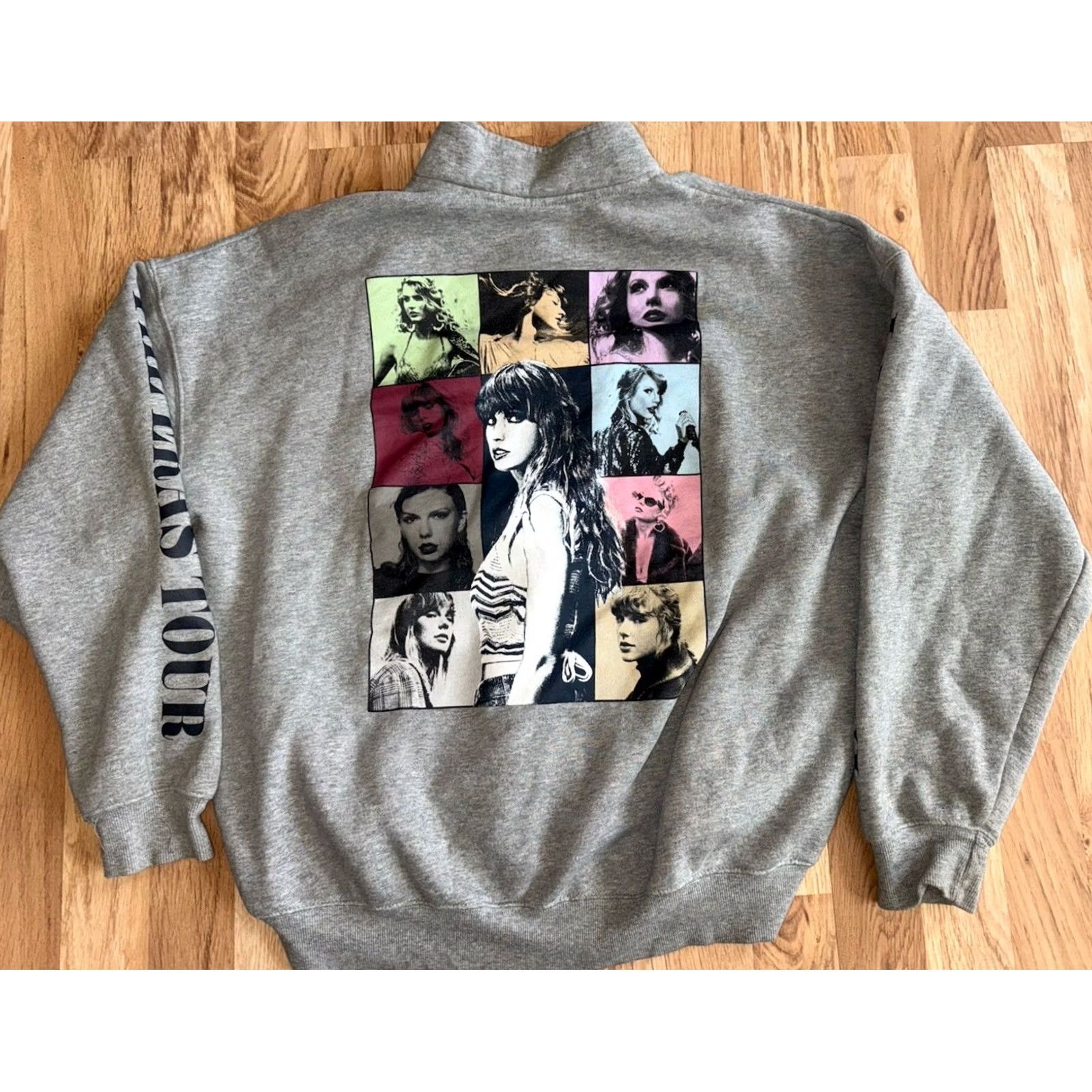 Vintage Taylor Swift The Eras Tour Merch Quarter Zip Pullover Sweatshirt Gray Size M Size M / US 6-8 / IT 42-44 - 2 Thumbnail