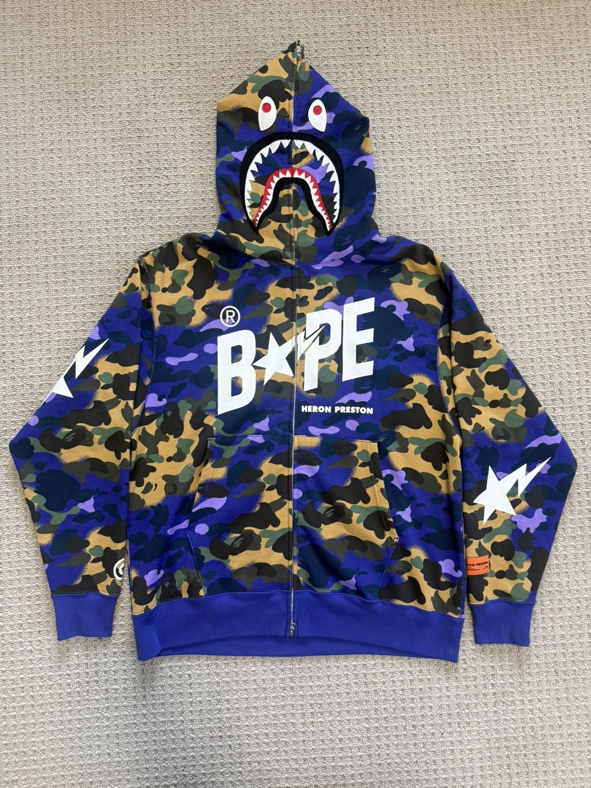 Bape Bape x Heron Preston Hoodie Zip Up Size US XXL / EU 58 / 5 - 1 Thumbnail