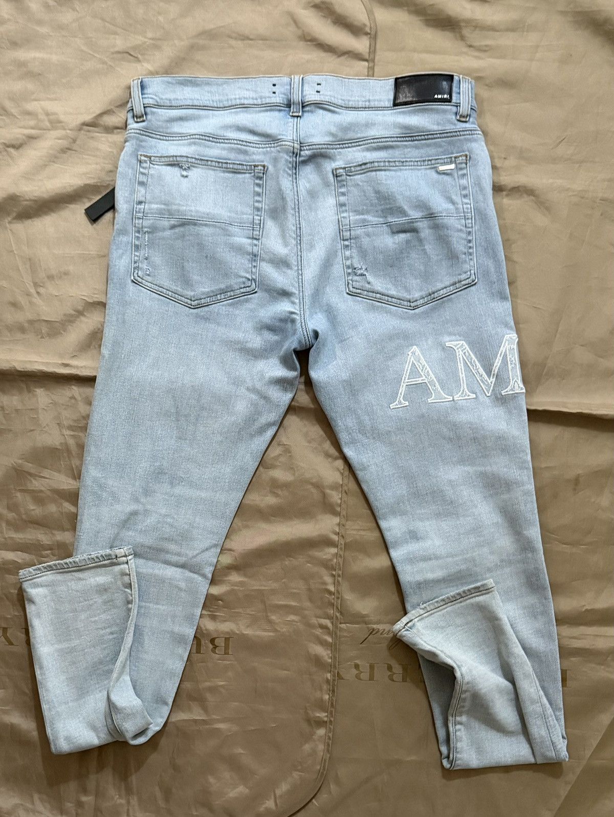 Amiri AMIRI Blue Bandana Jacquard Logo Jeans size 36 Size US 36 / EU 52 - 13 Thumbnail