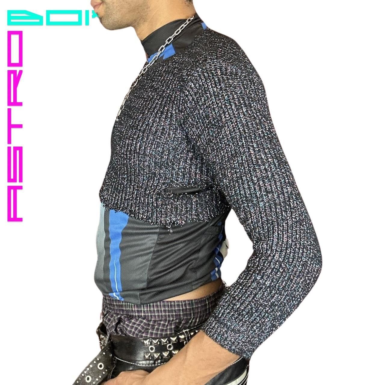 Other ASTROBOI* BLACK METALLIC CHUNKY KNIT SWEATER MEDIUM Size US M / EU 48-50 / 2 - 8 Thumbnail